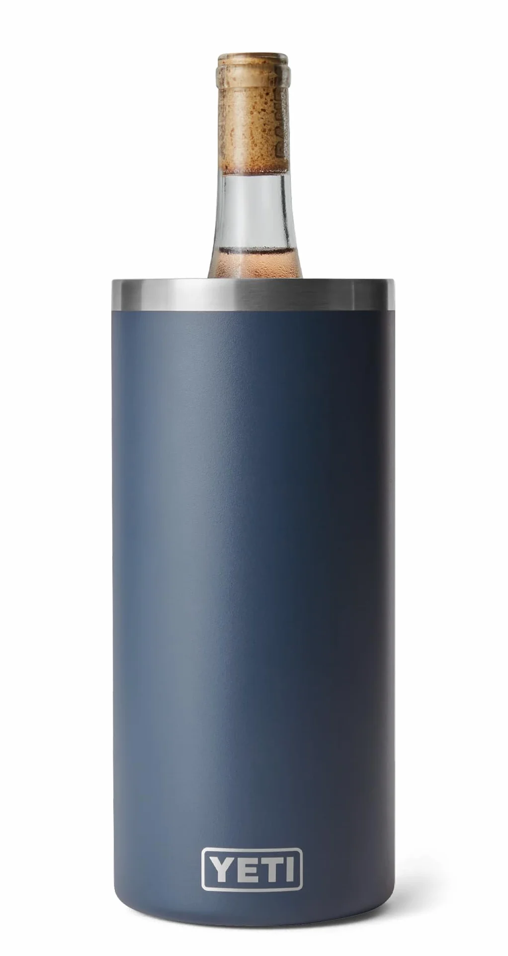 YETI Rambler - Enfriador de vino y champán, aislado de acero inoxidable, azul marino