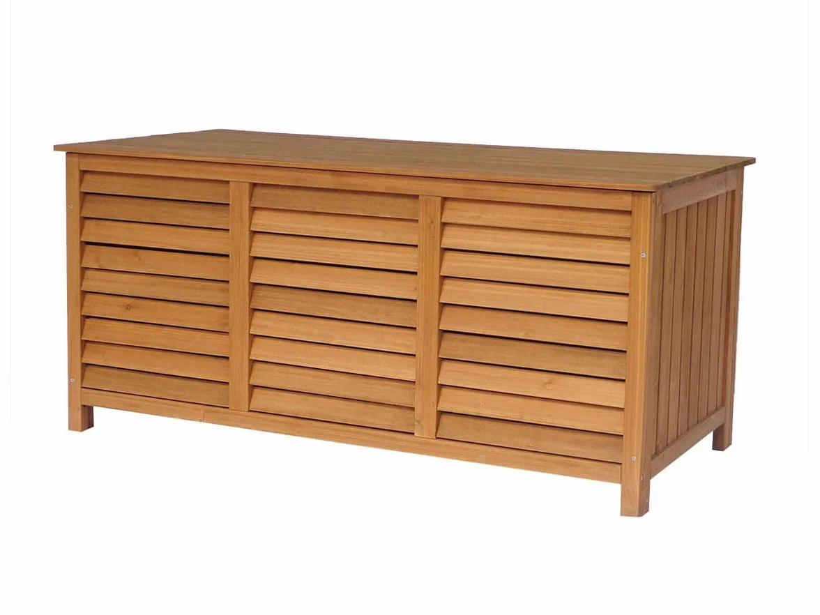 Baúl para Jardin en Madera Macao - 130 x 64 x 60 cm - Marron