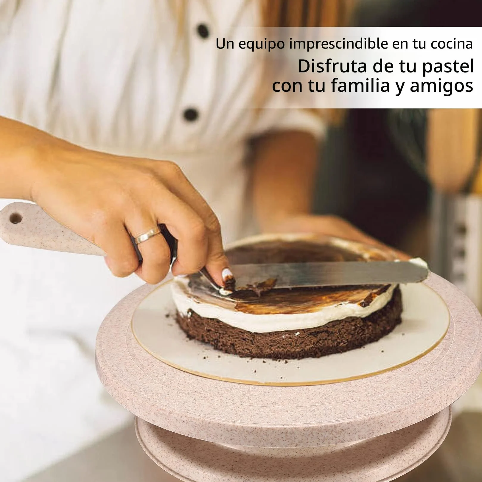 Herramientas de Plato Giratorio de Decoración para Pasteles, Kit de Suministros con Raspadores, Espátulas, Mangas Pasteleras, Boquillas de Polipropileno