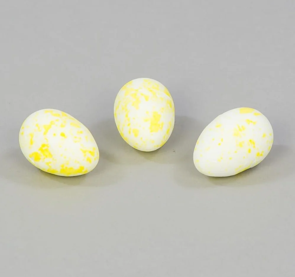 Huevos canario codorniz decoración 15 x 18 mm falsos