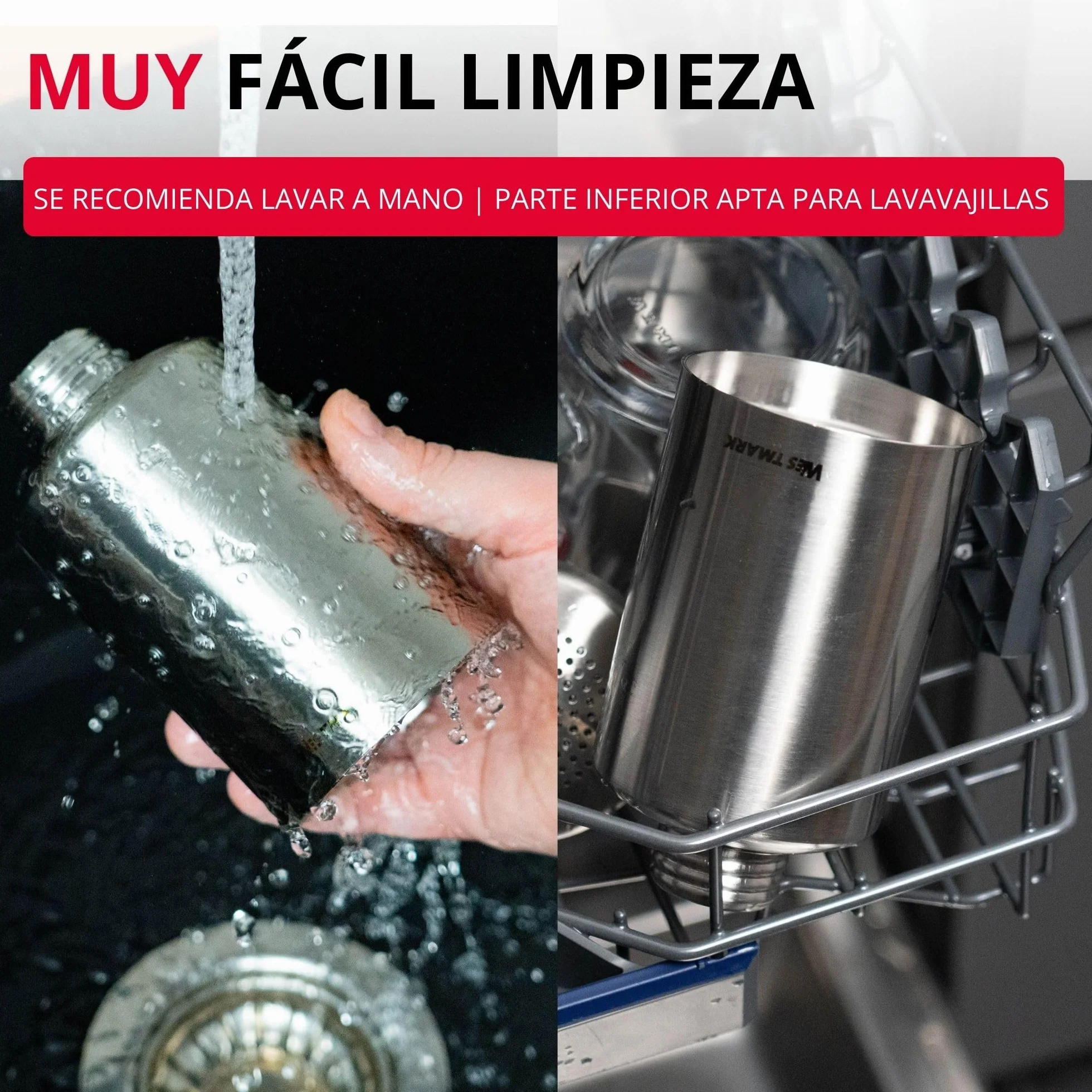 Westmark Salero gastro Alpha – ideal como especiero para cocinas de catering y cantinas, sal y azúcar – acero inoxidable, 500 ml