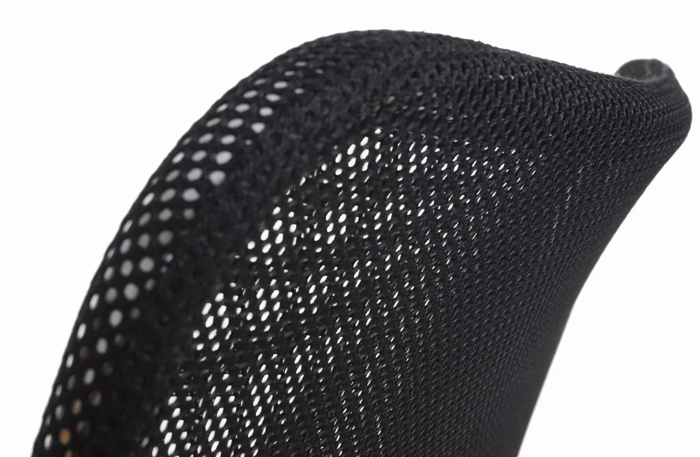 Juego de 2 sillas de visitante para conferencias, apilable de tela, textil, color negro 04_0000279