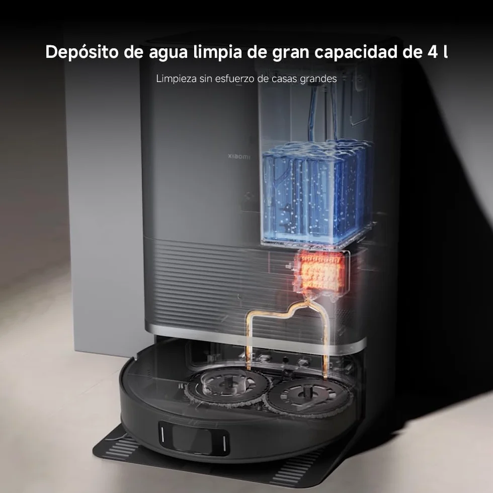 XIAOMI Robot Vacuum X20 MAX con estación Todo en uno: Vaciado automático, Lavado a Alta Temperatura y Secado rápido. 8000Pa, Brazo Extensible, Cepillo Anti-enredos, navegación LDS y Control por App.