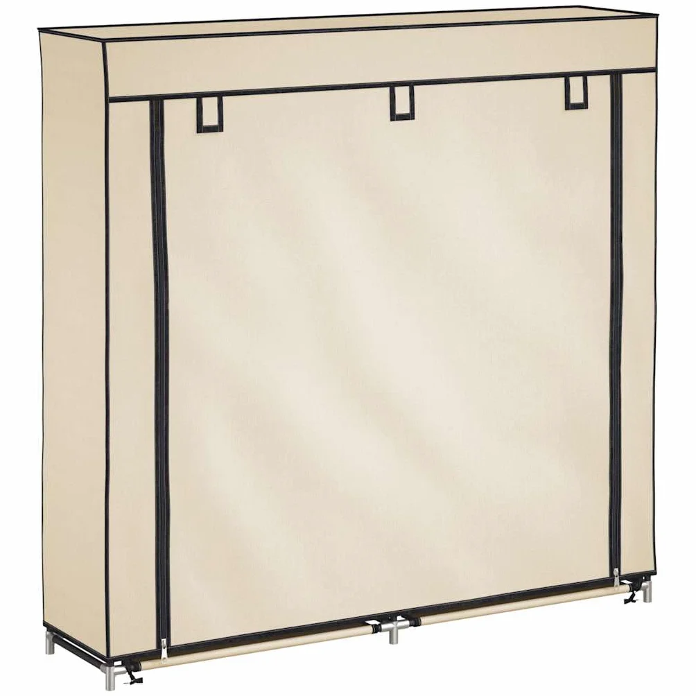 Genérico - Armario para zapatos (5 niveles, 115 x 28 x 110 cm), color crema | No tejido con cierre de cremallera, ligero, plegable, contiene 10 pares