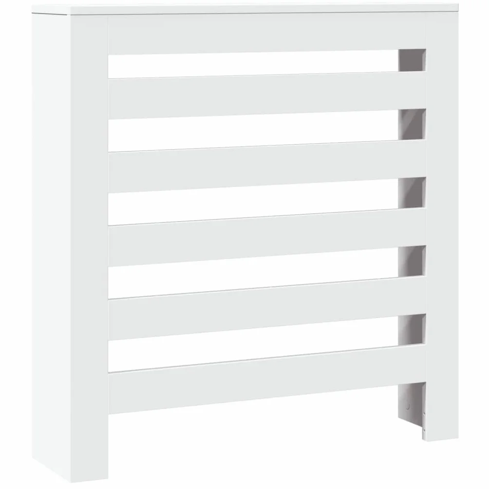 Cubierta de radiador Madera de ingeniería Blanco 78x20x82 cm Accesorios para radiadores