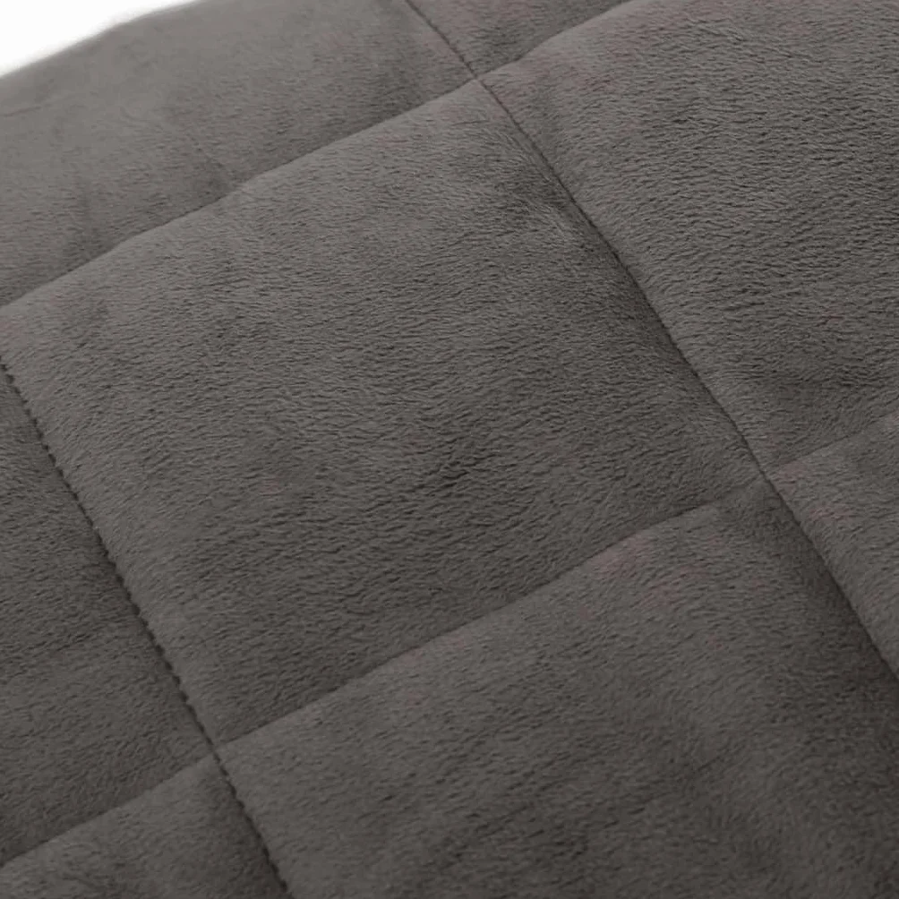 Generisch Manta pesada, 240 x 220 cm, gris, perlas de cristal hipoalergénicas, poliéster suave, equilibrio, 11 kg