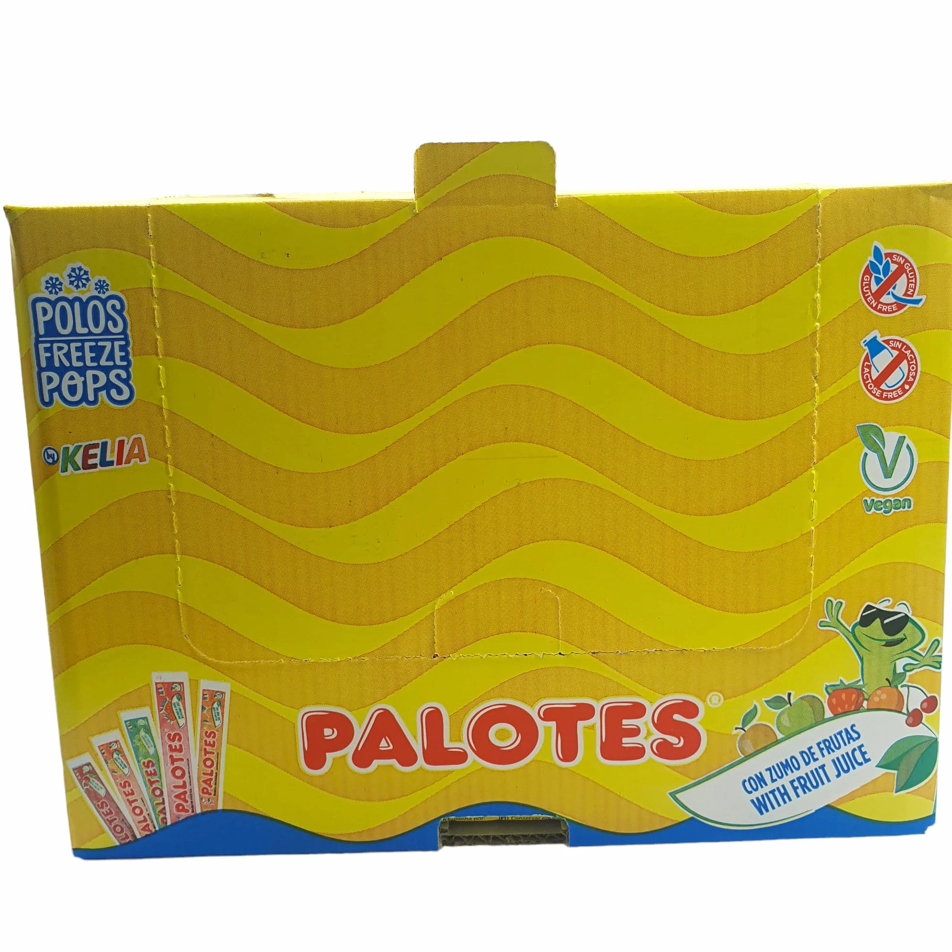 Palotes Helados Kelia Pack 180 Polos Congelables Sabores Variados Cereza Naranja Fresa Melocotón Manzana Vegano