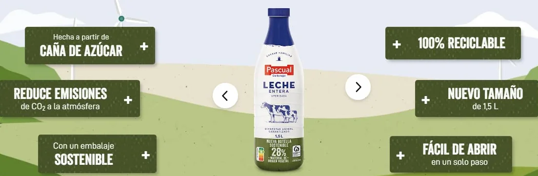 Leche Pascual Leche Entera Bienestar Animal Pack 6 x 1,5L