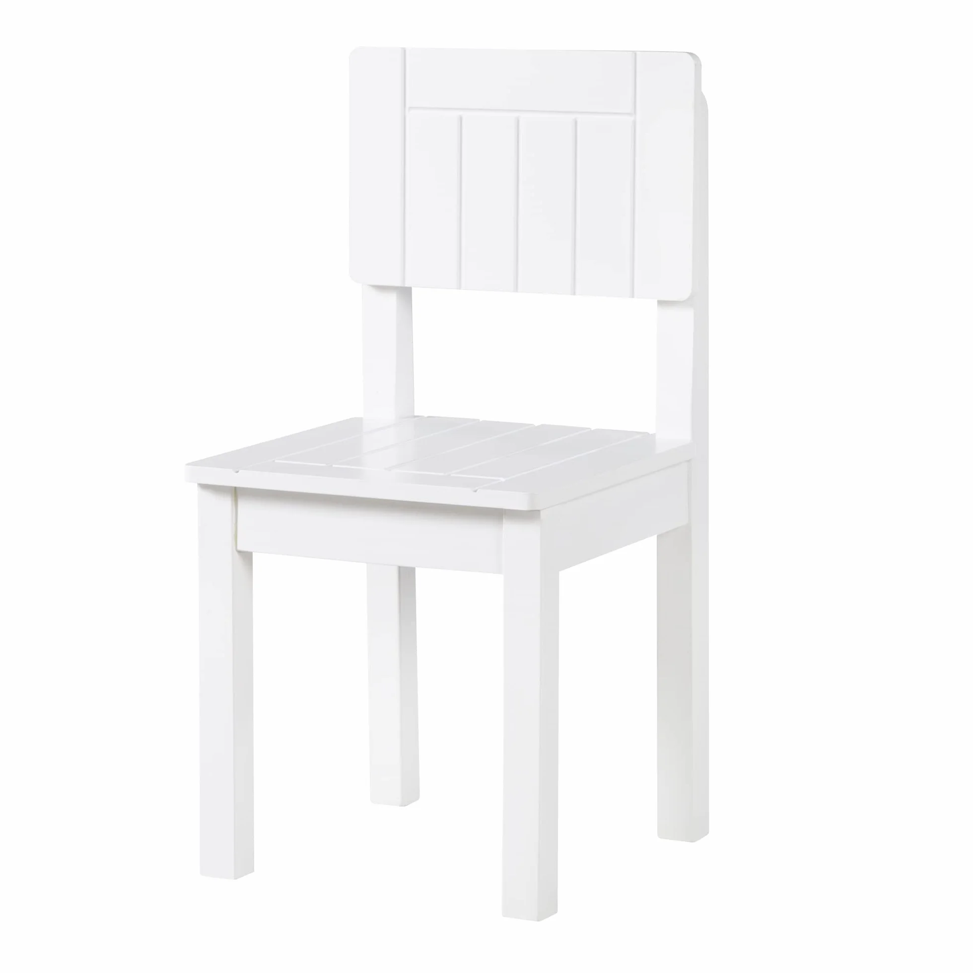 roba Silla infantil, silla con respaldo para niños, lacada en blanco, Alto x Ancho x Profundidad: 59x29x29 cm, altura del asiento 31 cm
