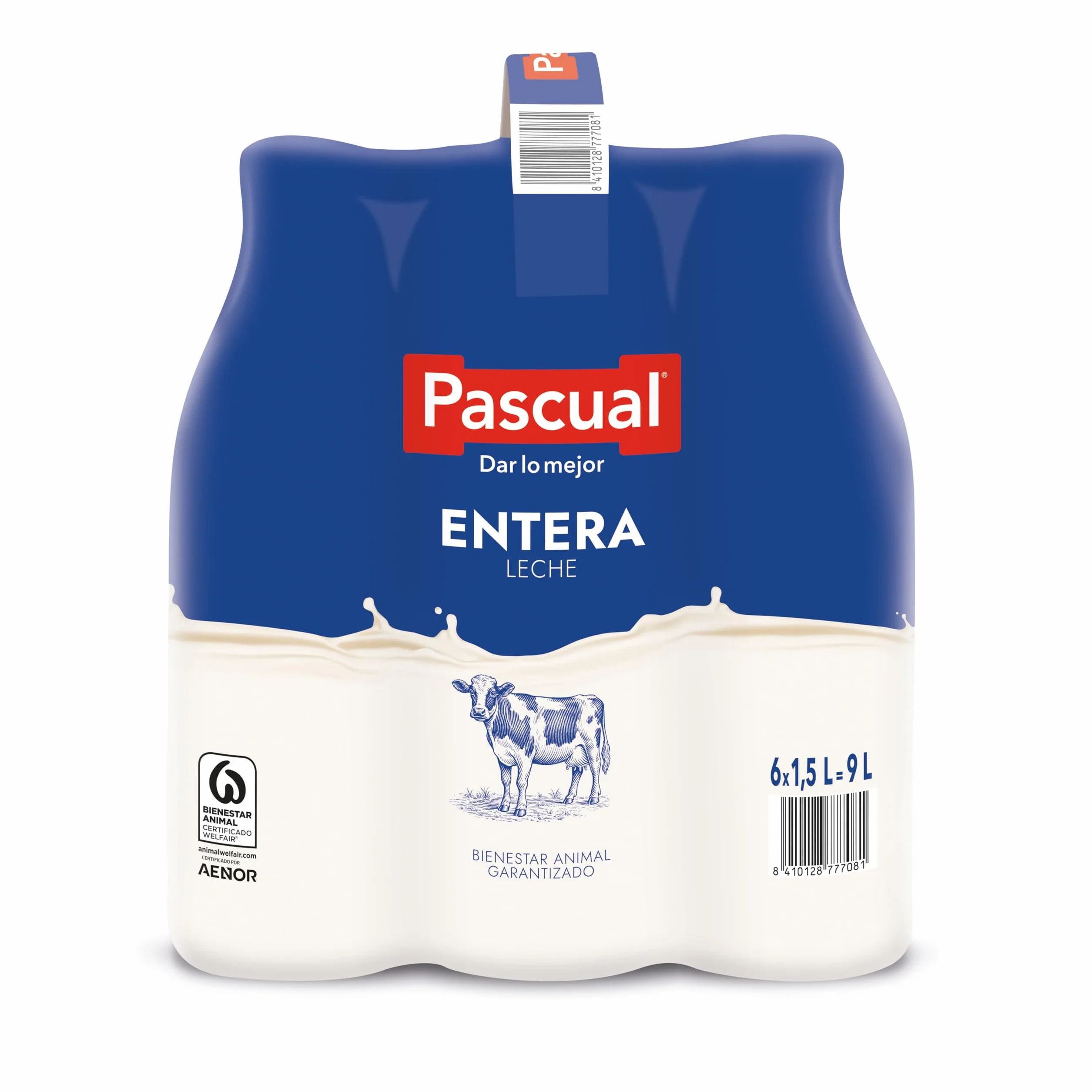 Leche Pascual Leche Entera Bienestar Animal Pack 6 x 1,5L