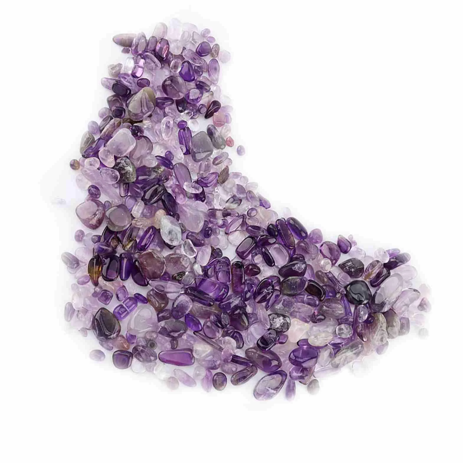 Chips de Piedra Caído, Pequeña Roca de Cuarzo de Cristal de Forma Irregular Chips Caído de Piedra Triturada de Grava de Acuario para Jardín de Peces Decoración Mapas Flores (Cristal púrpura)