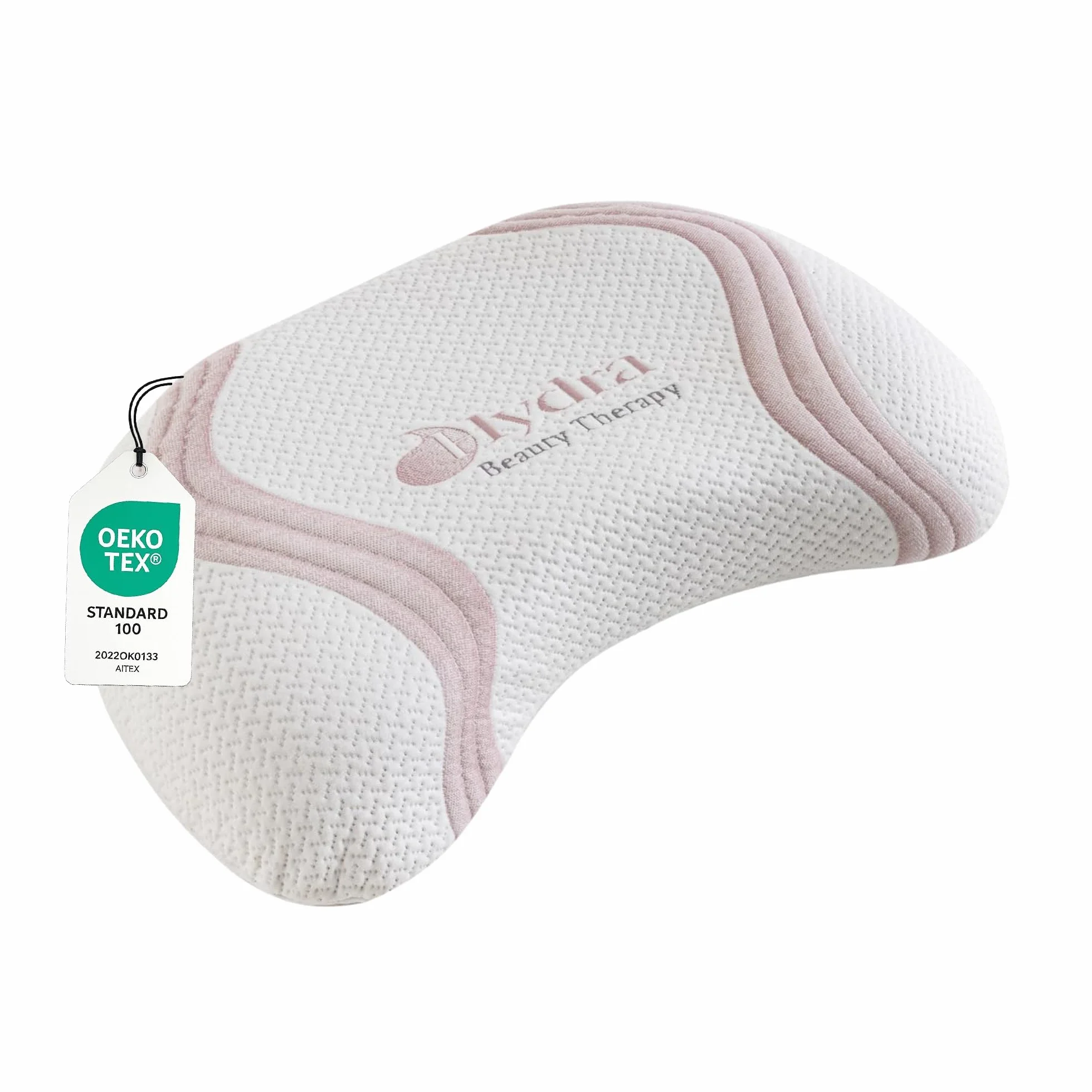 Almohada de belleza de espuma viscoelástica para dormir, 68 x 35 x 7 + 2 cm, almohadilla de extracto de Hydra, almohada viscoelástica, almohada ergonómica para el cuello, cojín de apoyo