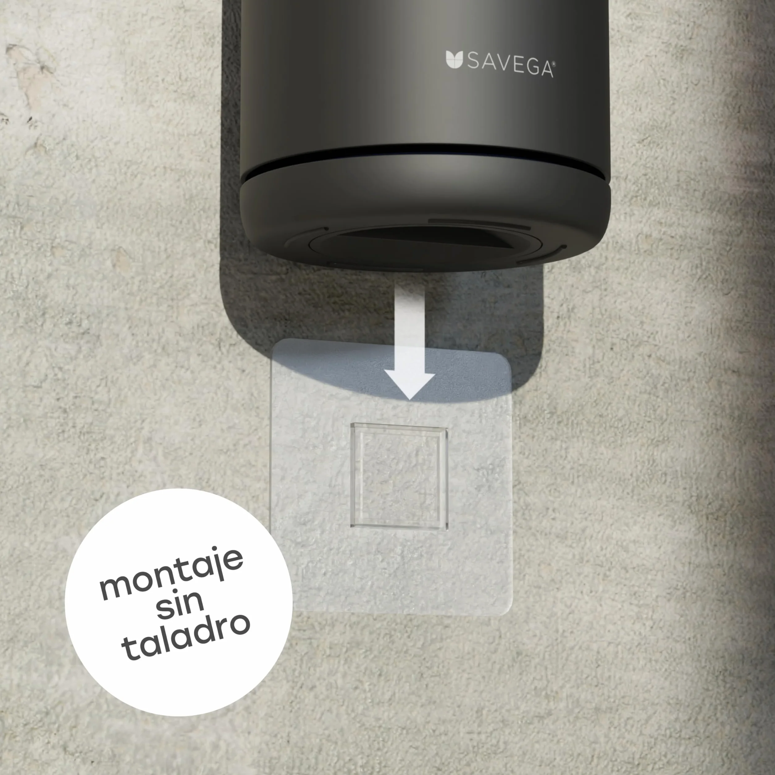 SAVEGA – Escobilla WC de Silicona Negra – Cepillo Inodoro de Pared sin Taladro – Soporte Portaescobilla Moderno