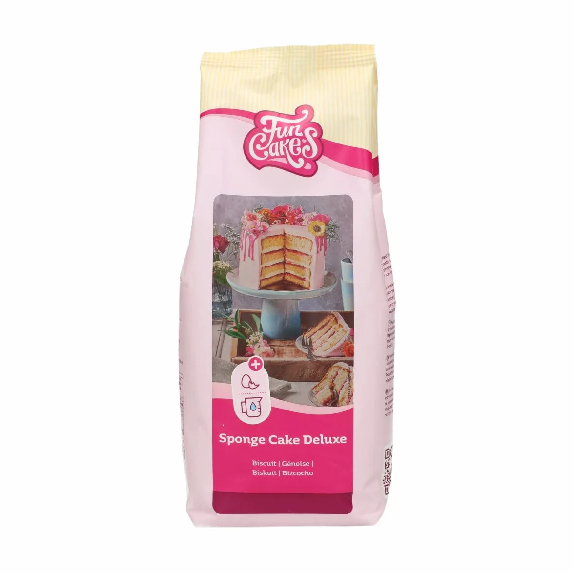 FunCakes Preparado para Bizcocho Deluxe 1 kg, Base para Pasteles, Calidad de Pastelería, Halal