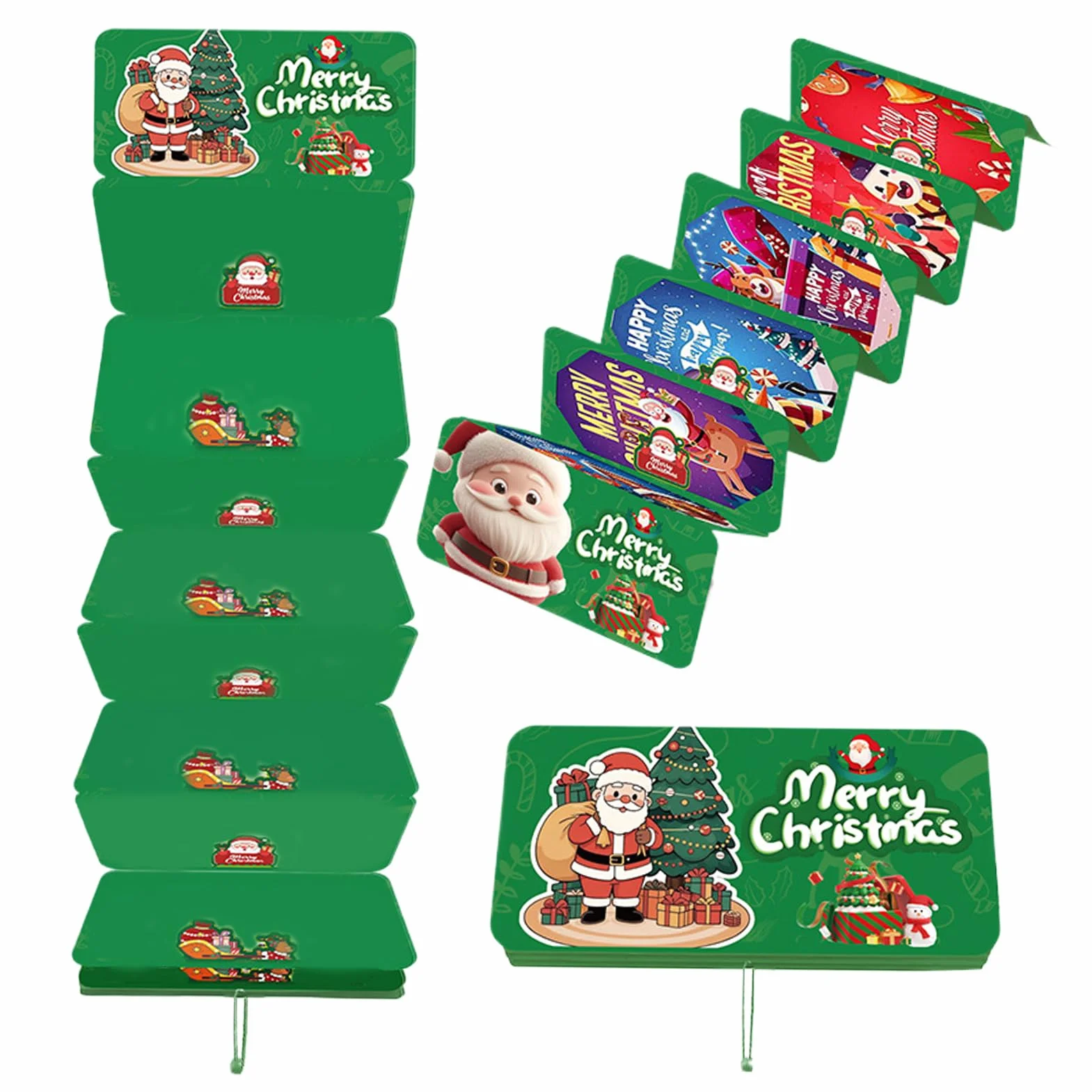 Christmas Money Holder - 10 Slot Santa Cash Organizer for Holiday Gifting, Party Supplies with Easy Storage Function, Festive Gift Envelope for Men Women Boys Girls Teens Family Friends
