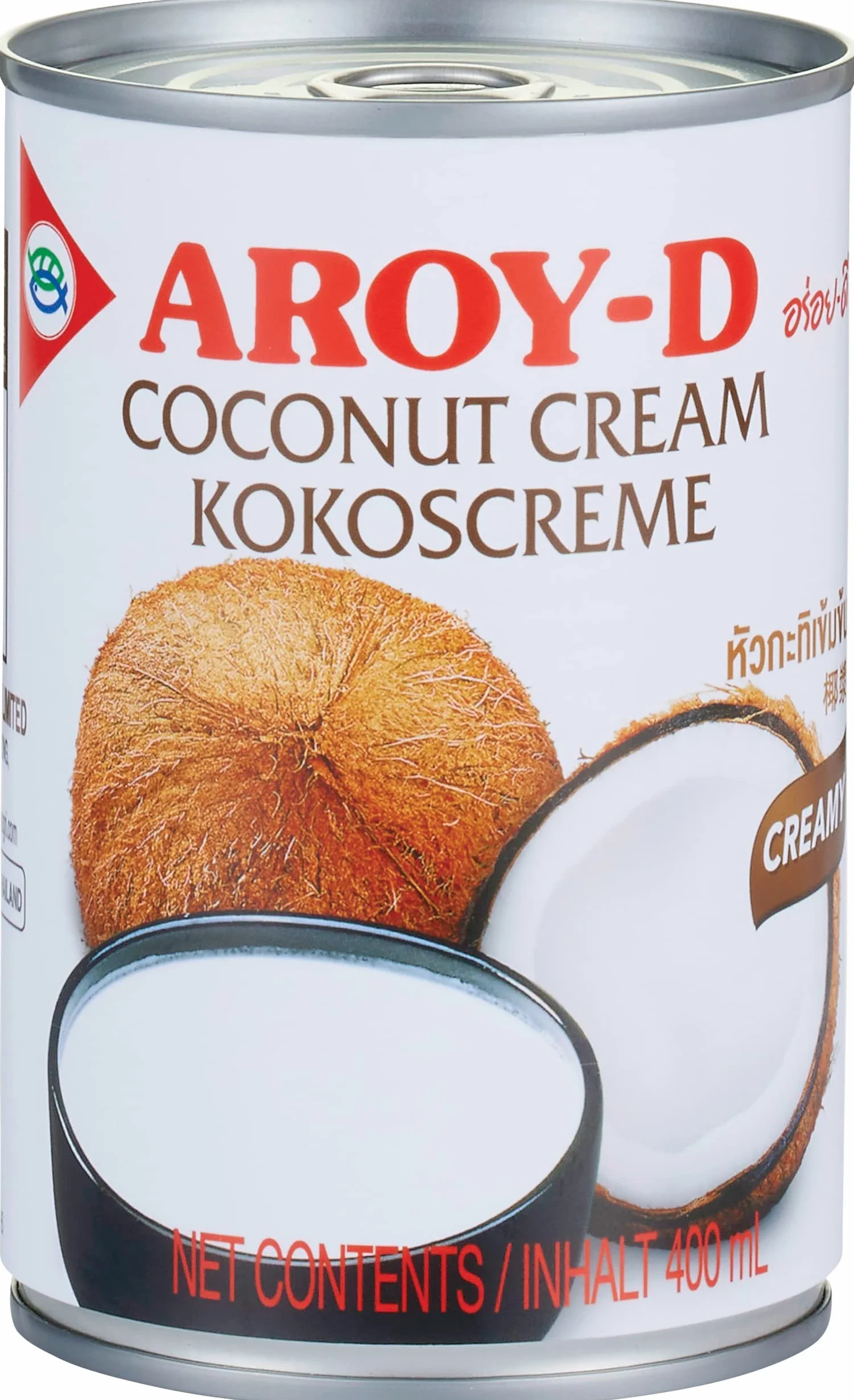 Aroy-D Crema de Coco 400 ml para Cocinar y Hornear