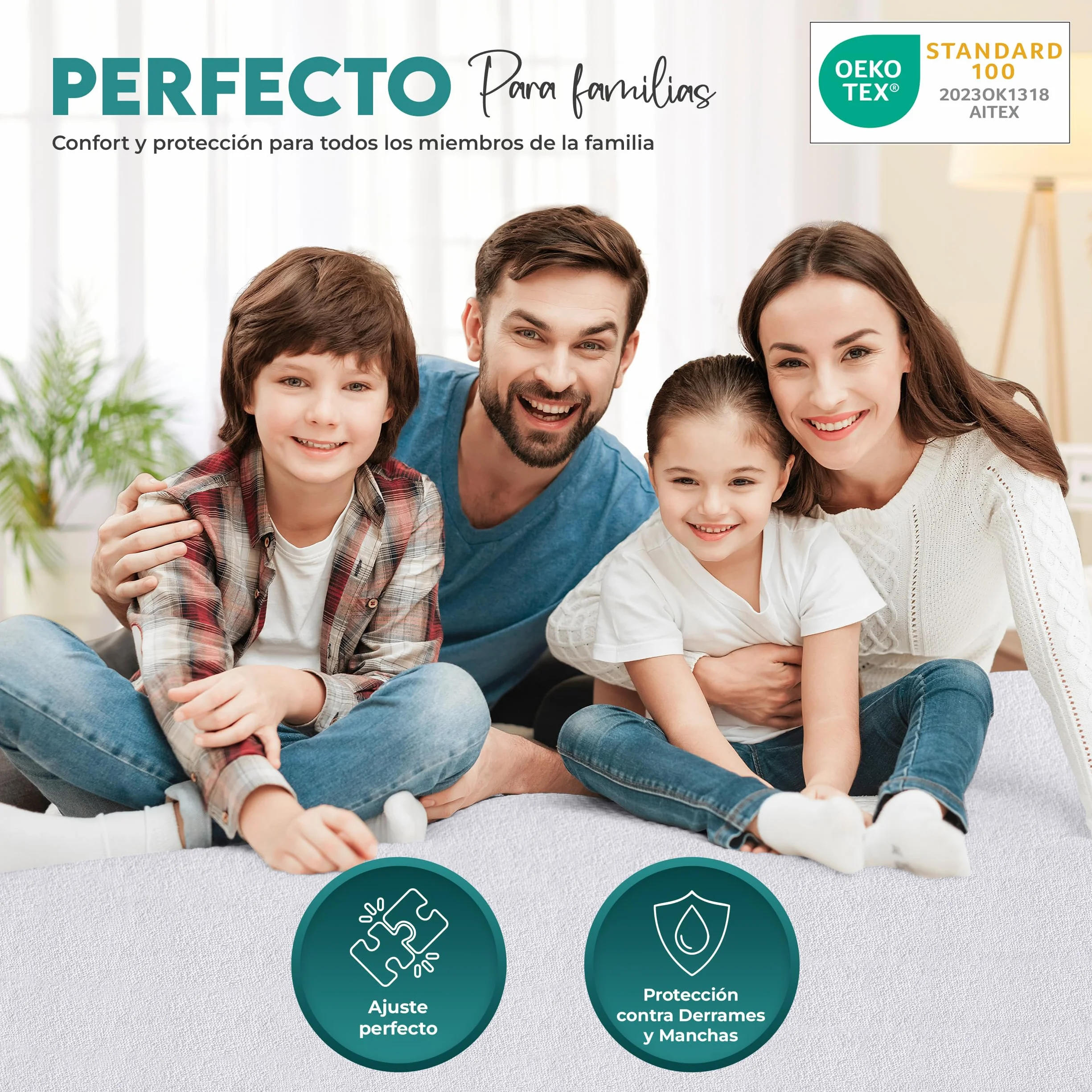 Utopia Bedding Protector Colchón 135 x 190 x 40 cm Impermeable Oeko-Tex Funda Colchón