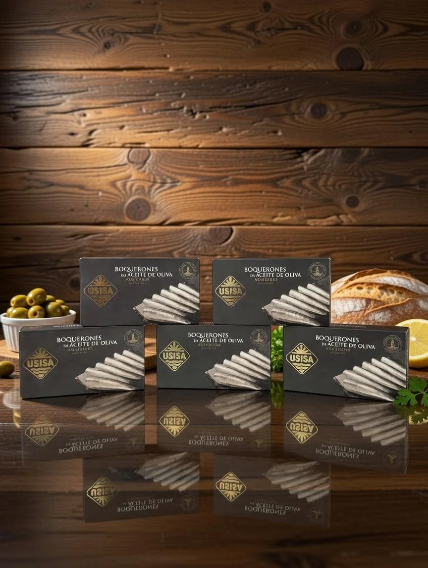 USISA Boquerones en Aceite de Oliva 5 Latas 120 g Conserva de Pescado