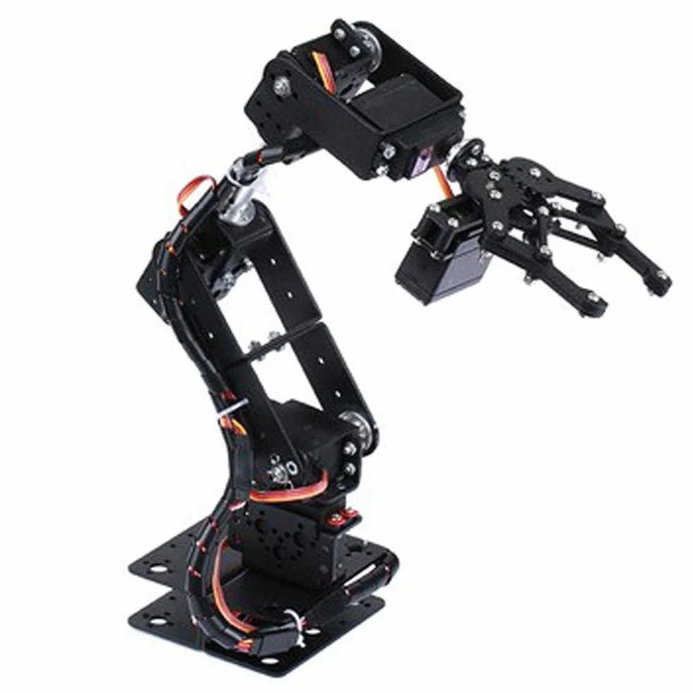 Kit De Garra De Abrazadera De Brazo Mecánico De Robot, 6 Piezas De 6DOF Robot Kit De Garra De Abrazadera De Brazo Mecánico DOF Manipulador Piezas De Robot Industrial