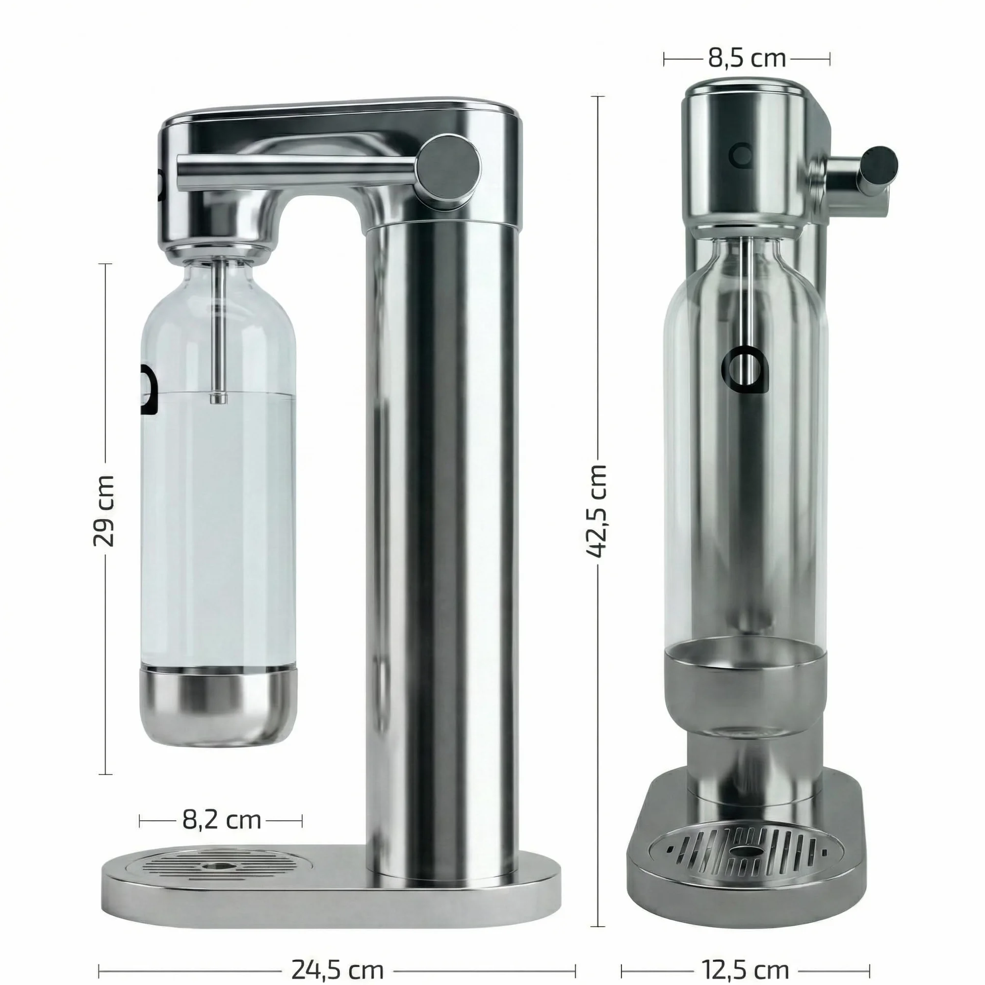 Aquafloow Gasificadora de Agua Acero Inoxidable CO₂ Recargable 60 Litros Botella Plástico Sin BPA