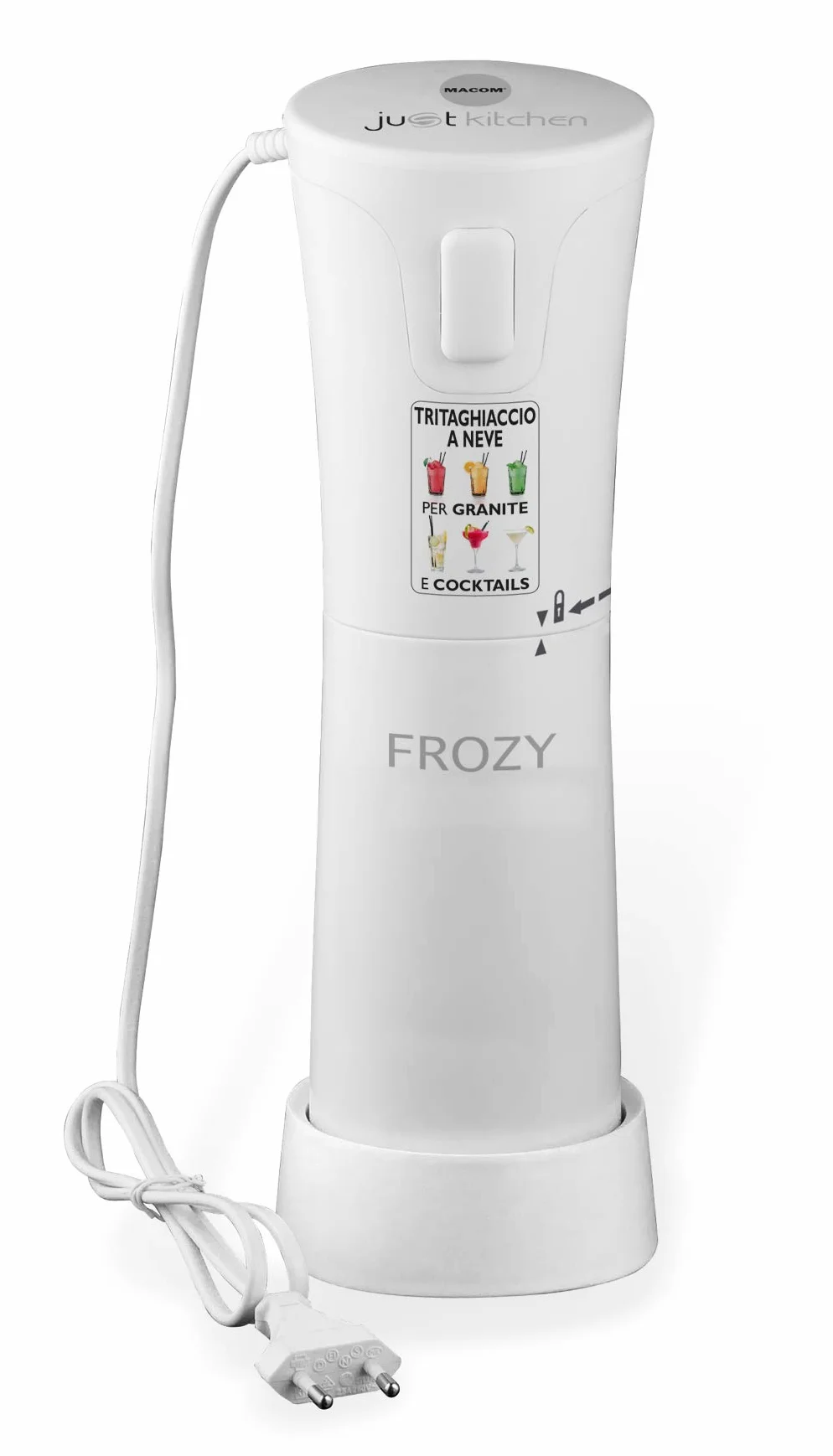 Macom Just Kitchen 861 Triturador de hielo eléctrico para granizados y cócteles