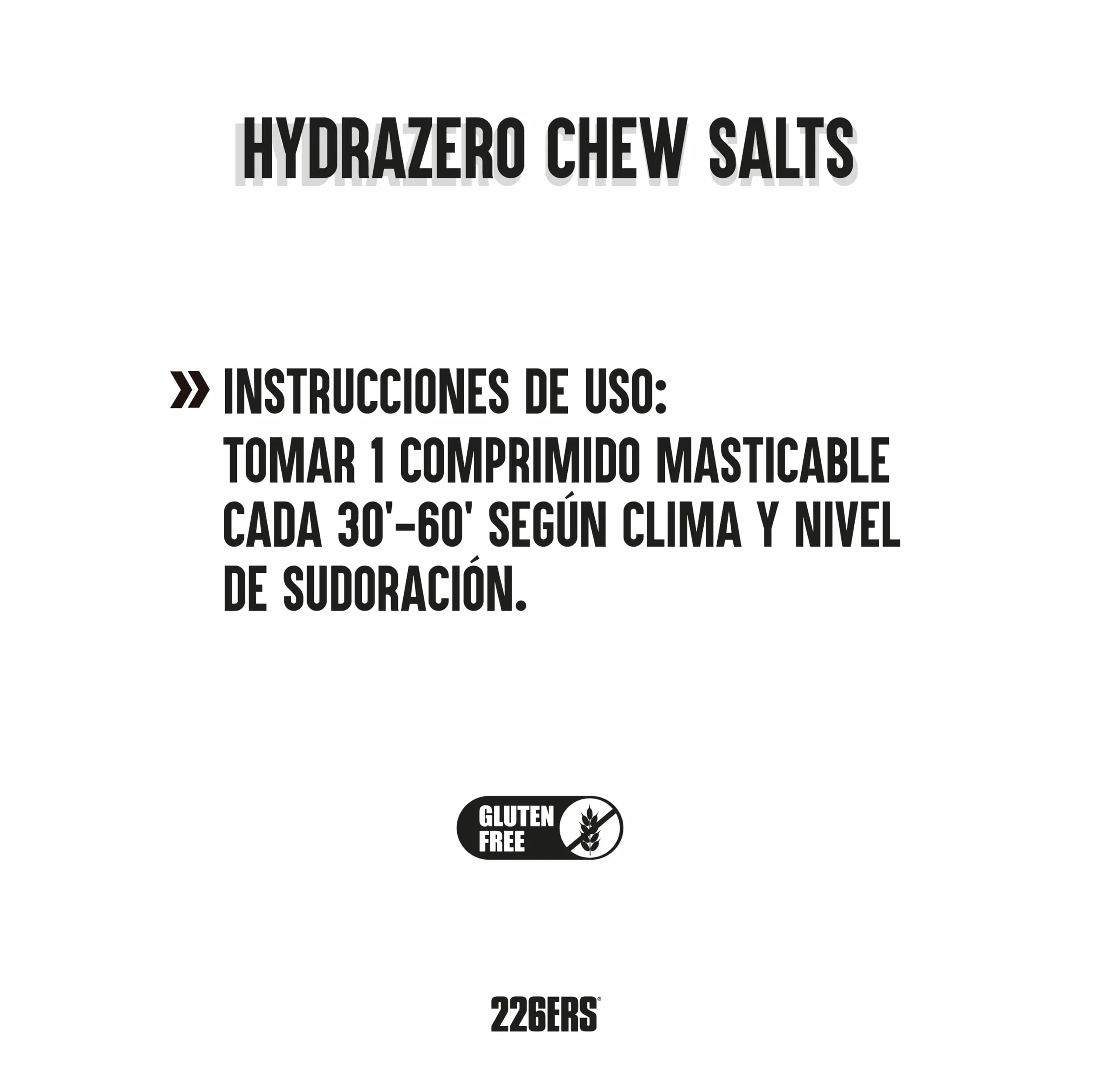 226ERS Hydrazero Chew Salts Comprimidos Masticables Reposición Electrolitos Vegano sin Gluten Sabor Tropical 13 Comprimidos