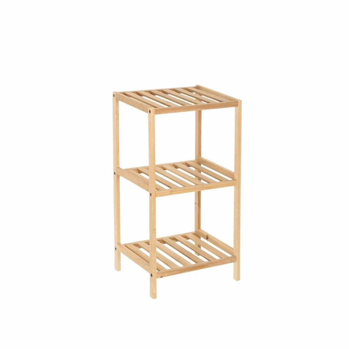 Estantería de Madera de Abeto Natural 3 Estantes 35x30x70 cm Decorativa Rústico Moderna