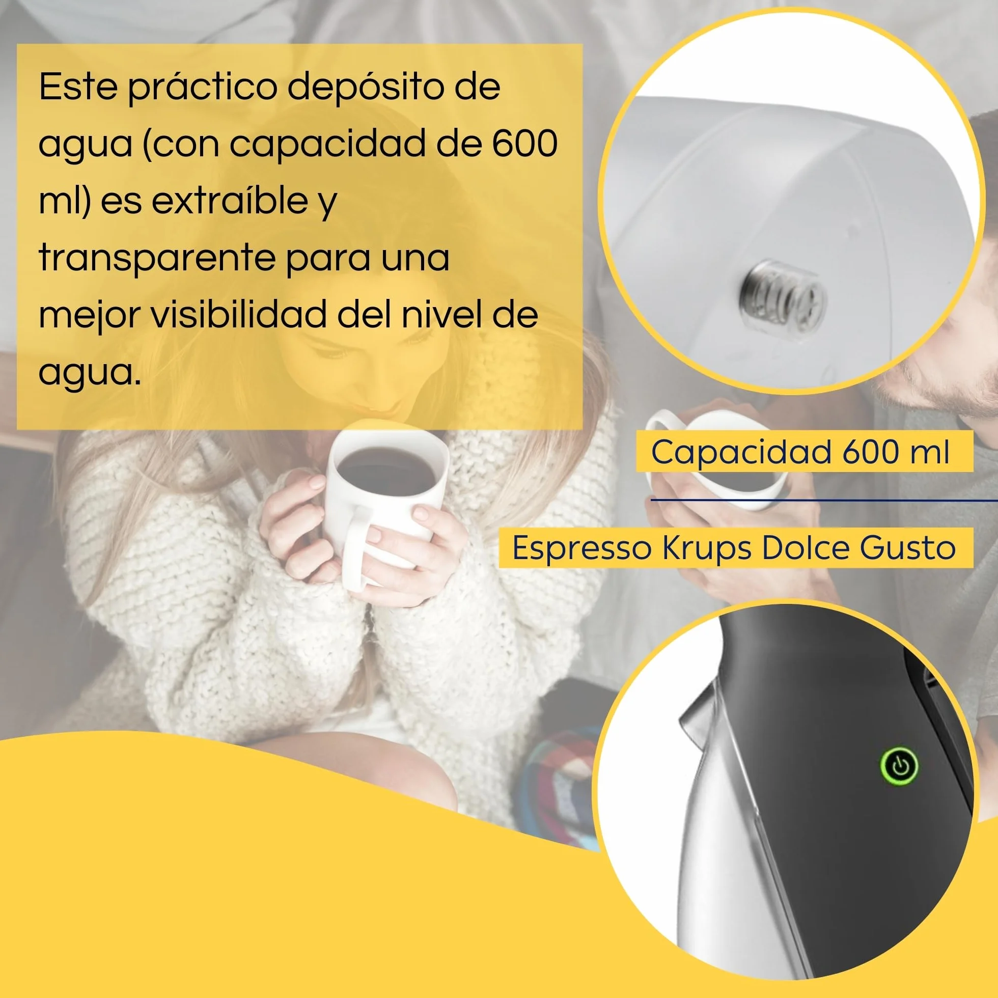Depósito de agua para cafetera Dolce Gusto Krups 600 ml MS-623038