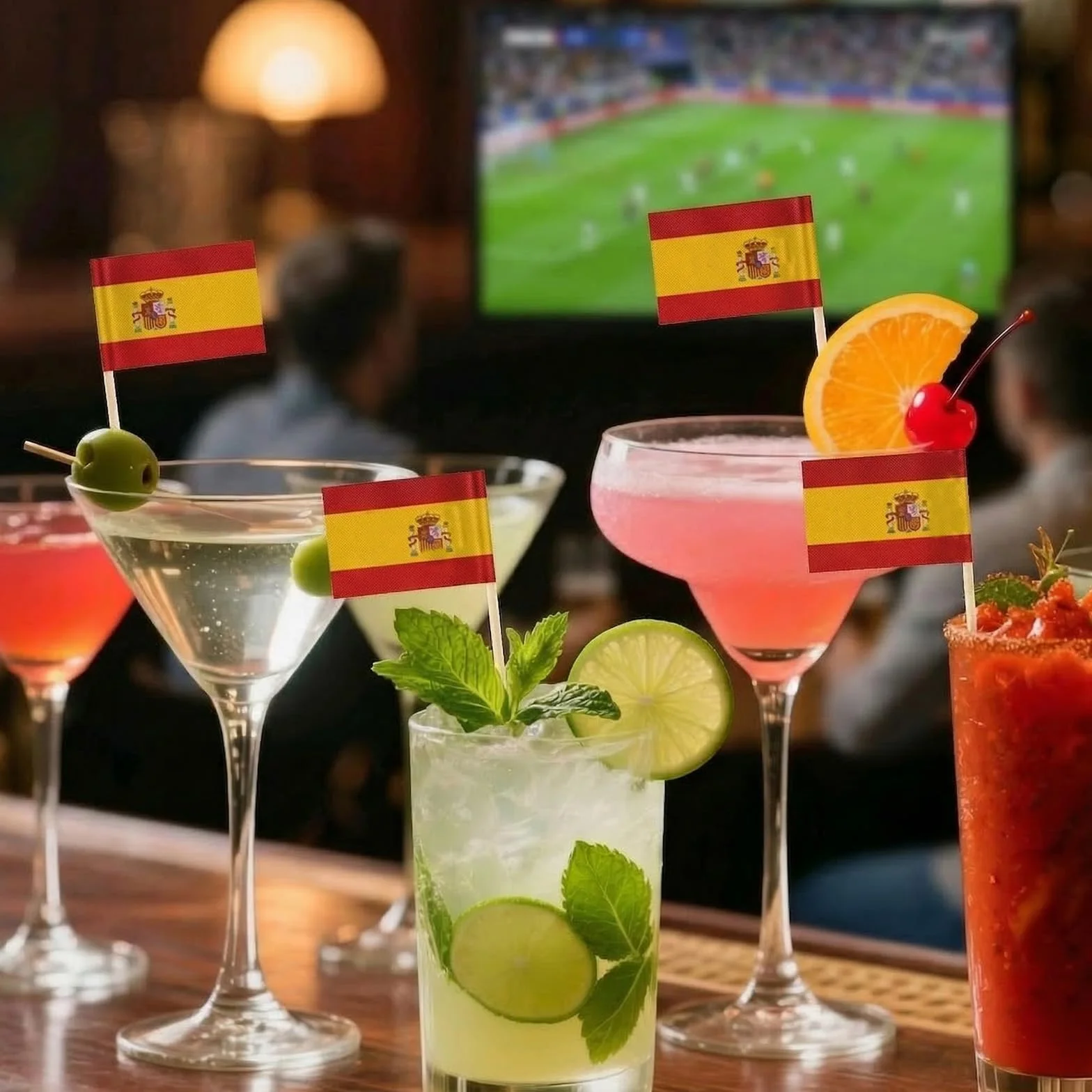 Banderas de Palillos España 2026-100Pcs - Banderitas Españolas para Tapas, Canapés y Fiestas