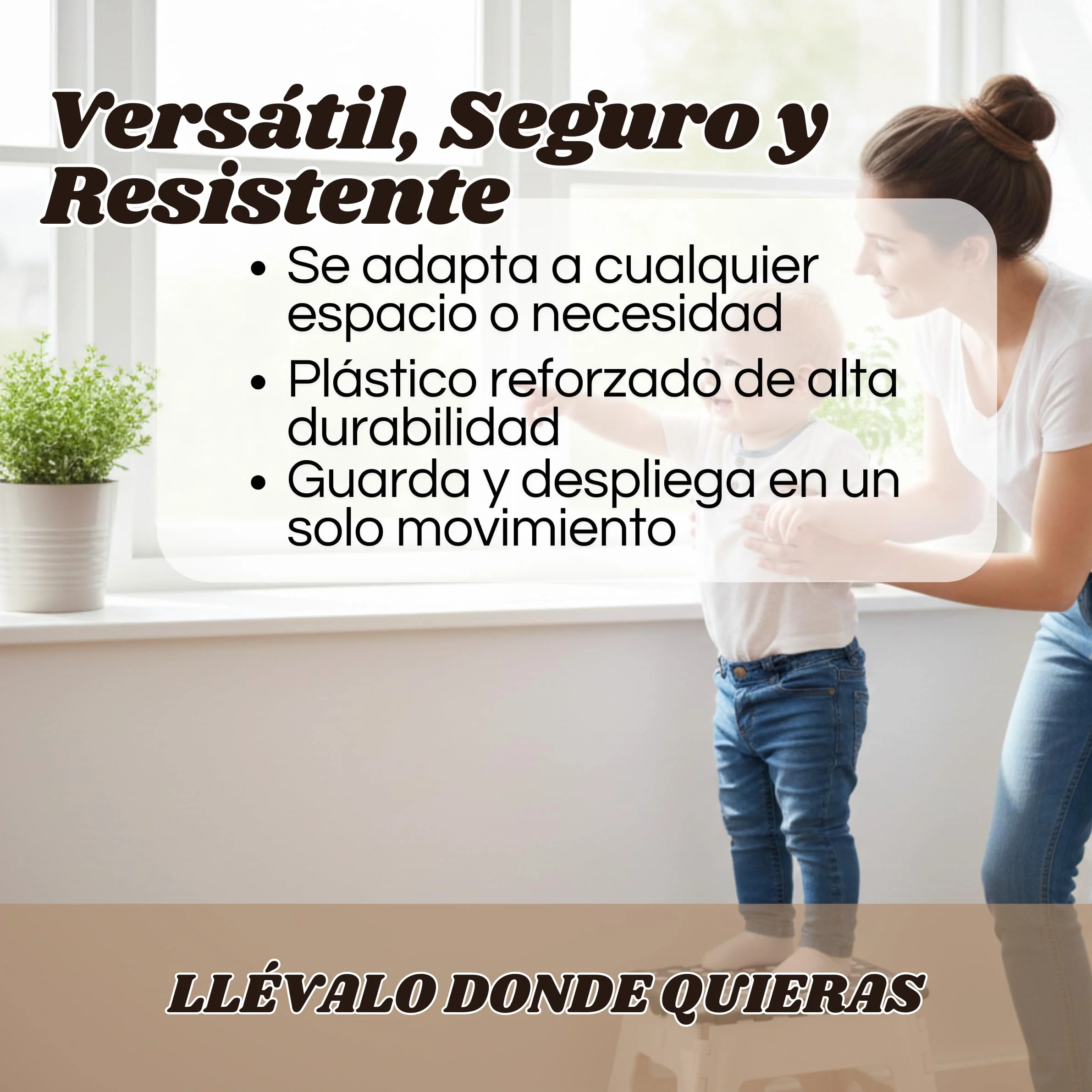 Taburete Plegable Multiusos Portátil | Plástico Ultrarresistente | Soporta 120 kg, Blanco/Gris, Blanco/Rojo, Blanco/Azul, Negro/Gris (Blanco-con-Tapa-Gris, 32cm-29cm-22cm)
