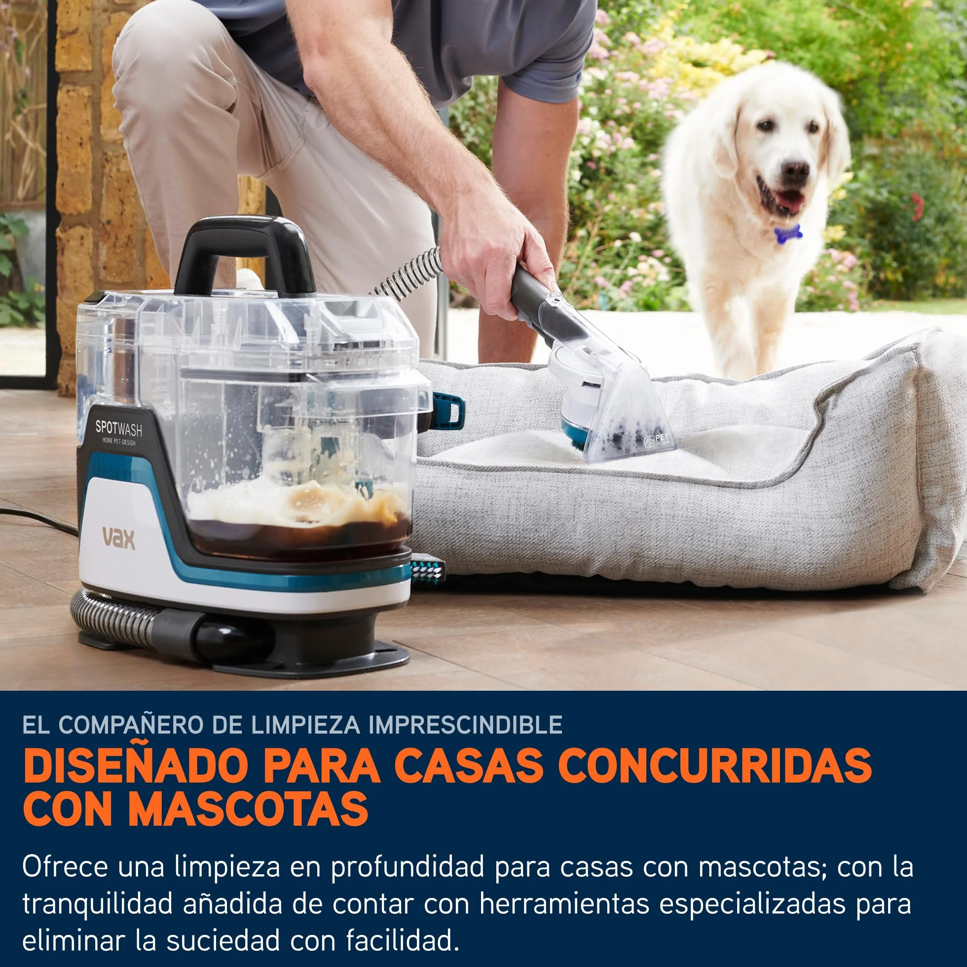 Vax SpotWash Home Duo Diseño para Mascotas Quitamanchas, para Alfombras, Tapicerías, Sofás, Coches, Limpieza de Mascotas de Alto Rendimiento, Secado Rápido, Tanque Mediano