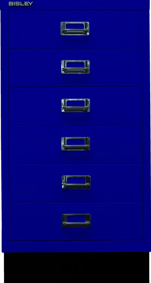 BISLEY MultiDrawer Serie 29 con Base DIN A3, 6 cajones, Metal, 639 Oxford Blue, 43.2 x 34.9 x 67 cm