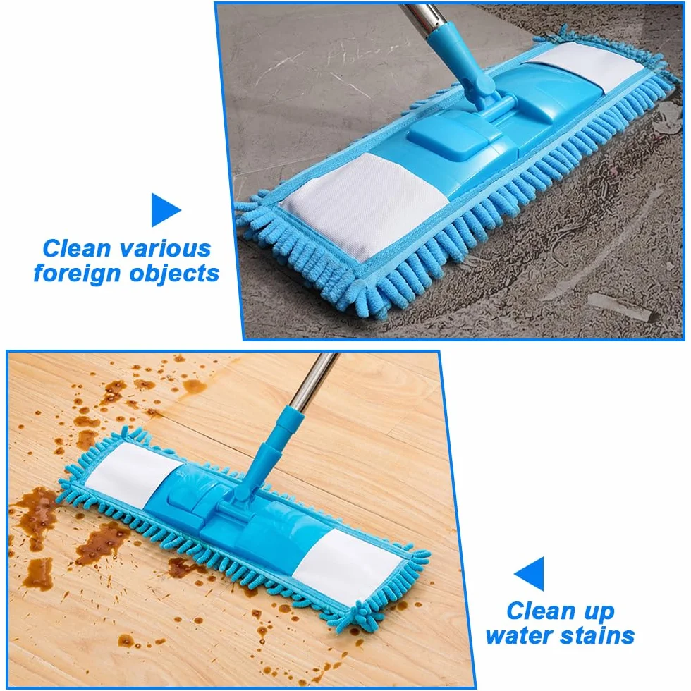 5 Piezas Recambio para Mopa de Microfibra, Multicolor Recambios de Mopa Lavable, Chenilla de Microfibra reemplazo Mop, para el Hogar, Oficina, Madera Dura, Mármol, Baldosas, Laminado, Suelos