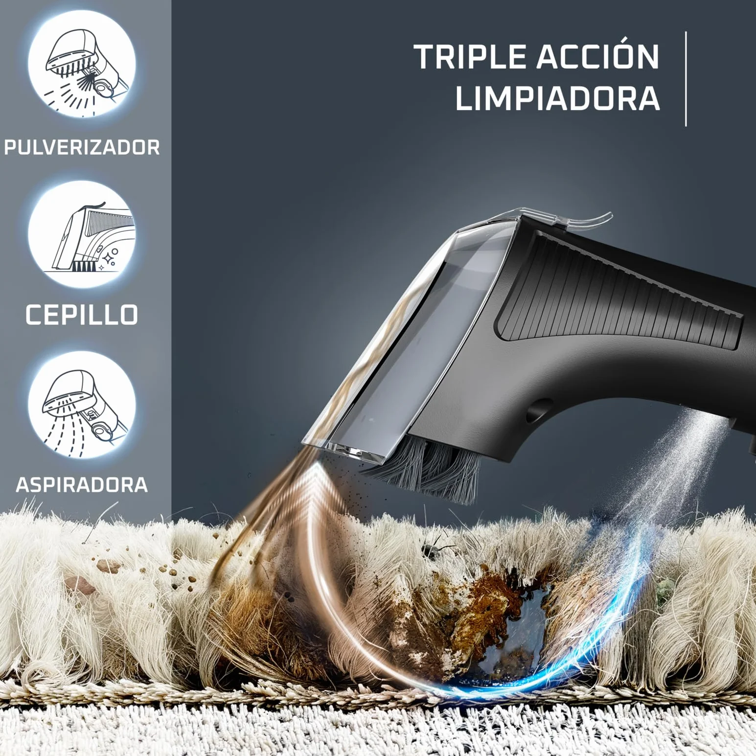 Rowenta Clean It Hot & Cold IN7011F0 Aspirador tapicerías 1150W Powerheat 3 en 1 Naranja