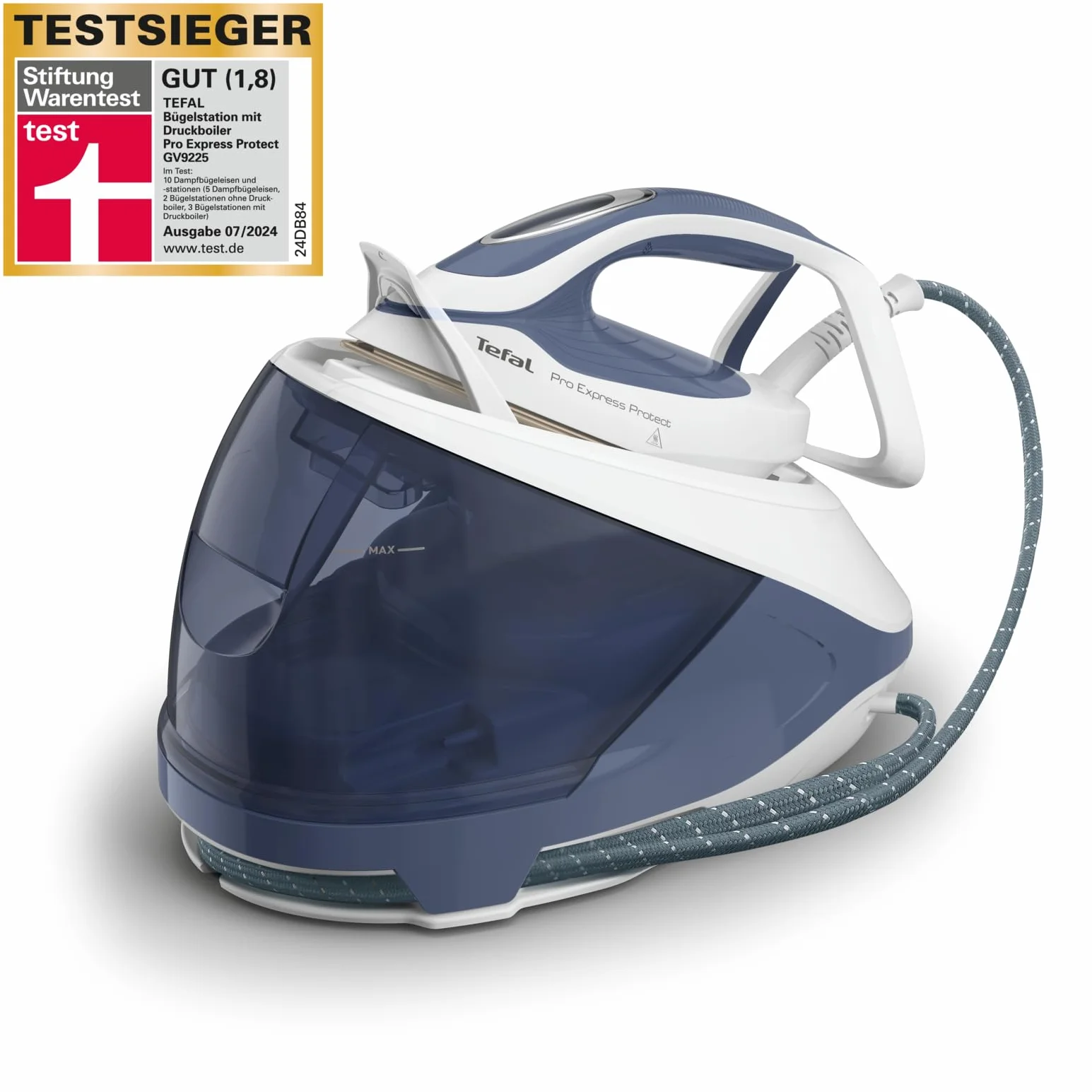 Tefal GV9225 Pro Express Protect - Estación de planchado a vapor (presión de vapor de 7,6 bares, caudal de vapor variable: 140 g/min, golpe de vapor: 550 g/min, colector antical, función de vapor