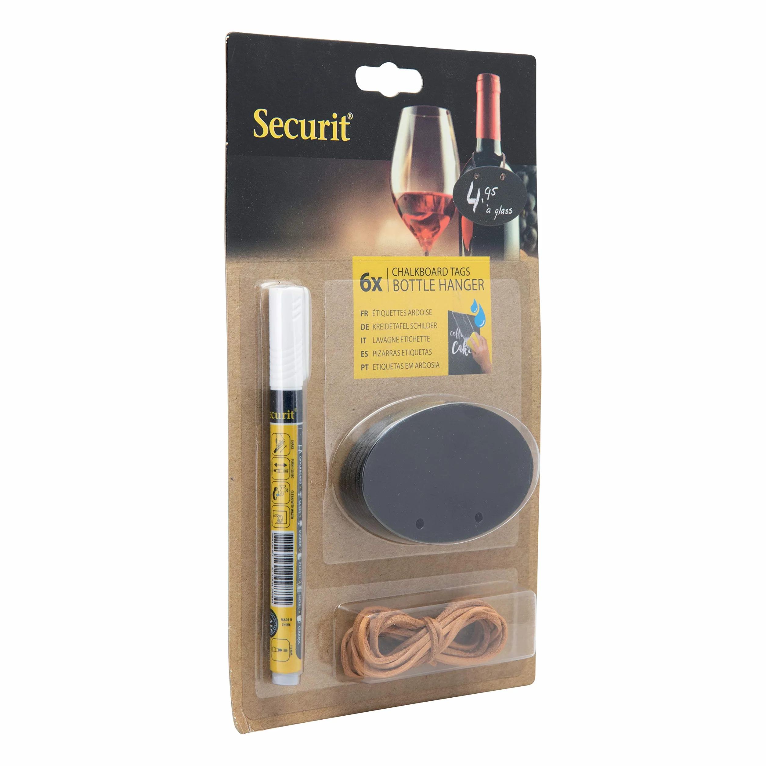 Securit Pizarra Botella ovalada