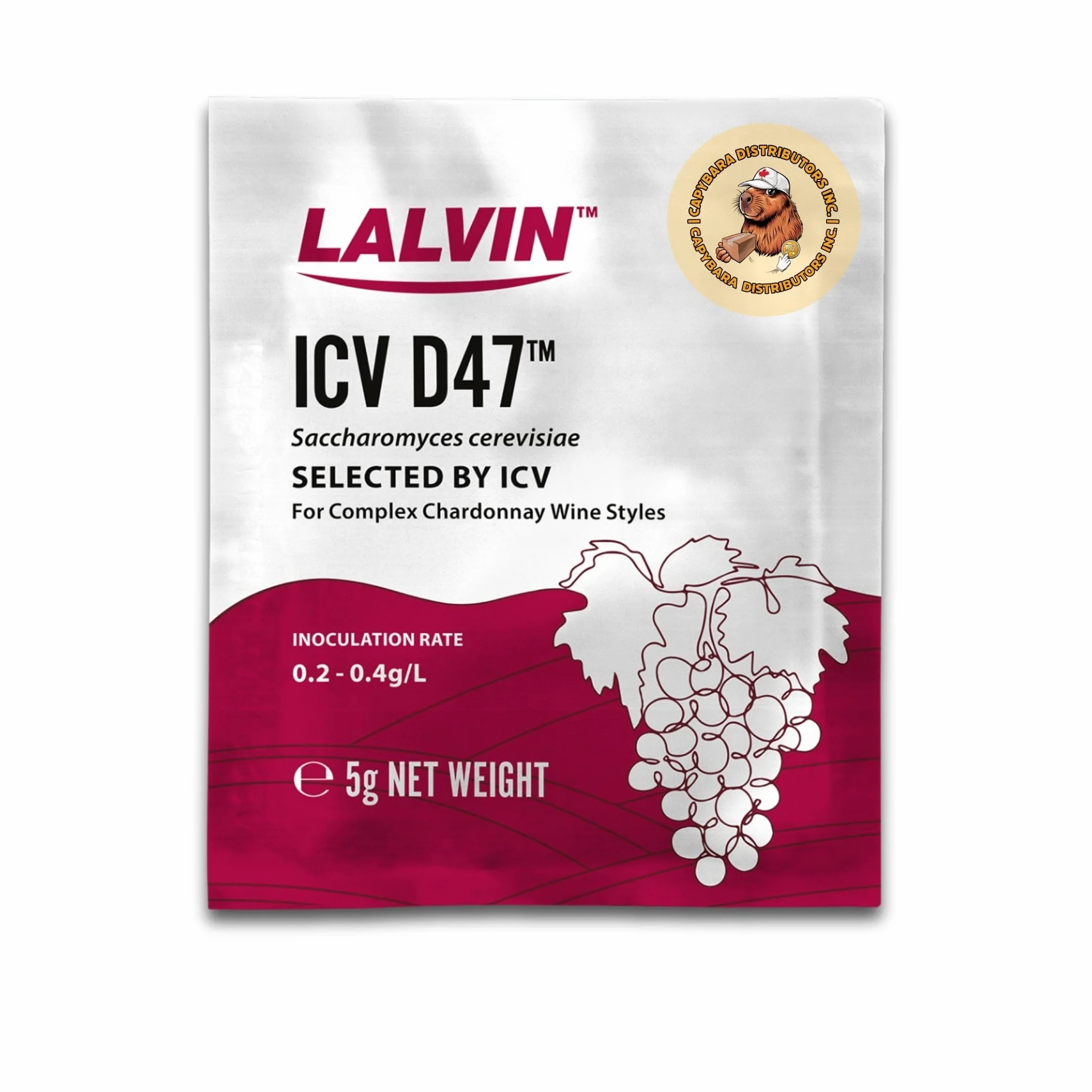 Lalvin D47 Levadura de Vino 5 Paquetes - Levadura de Hidromiel - Saccharomyces cerevisiae 5 g