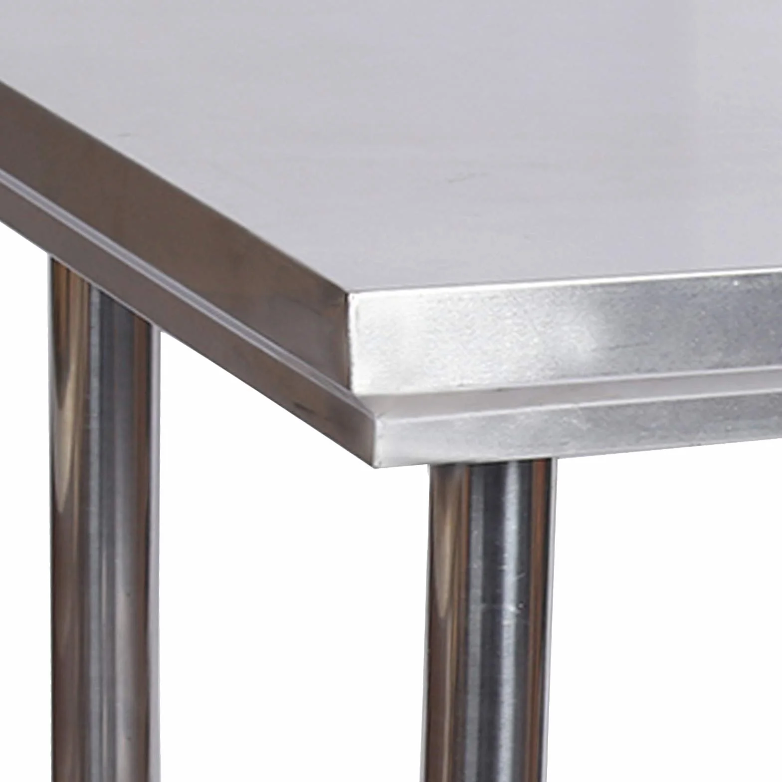 WilTec Mesa de Trabajo con alzatina de Acero Inoxidable para Cocina 120x60x85 cm