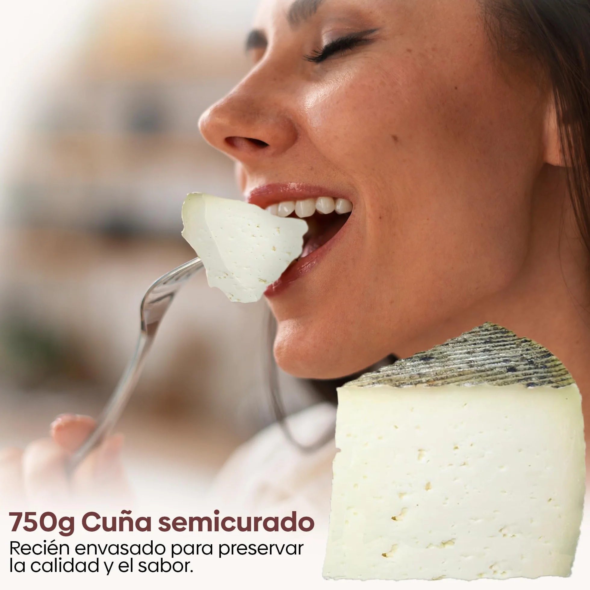 Queso Artesano de Oveja Semicurado Cuña 0,75 kg Leche Cruda Lote Gourmet