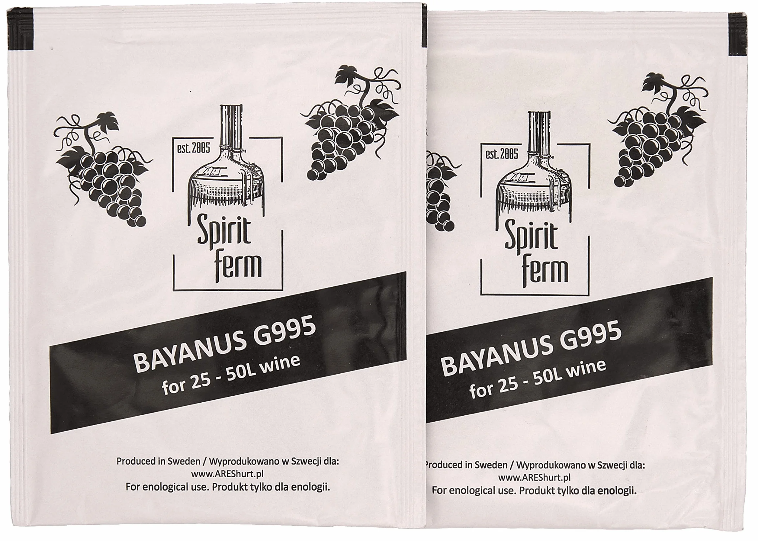 LEVADURA DE VINO natural universal para vino blanco y tinto hasta 100L