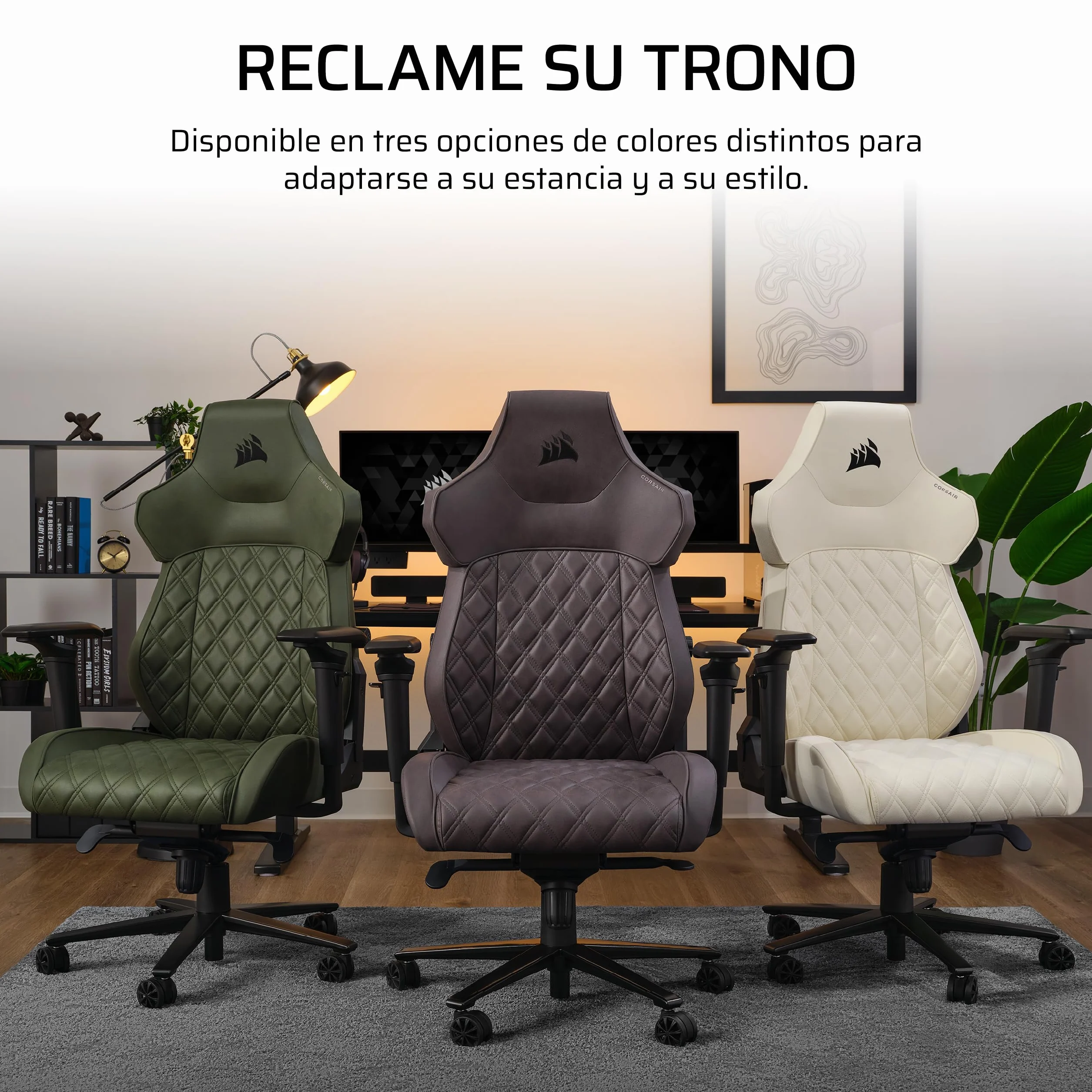 Corsair TC500 Luxe Silla para Juegos – Tejido Transpirable Premium – Asientos Anchos – Reposabrazos Ajustables en 5 Direcciones – Soporte Lumbar Ajustable – Reclinable 90-135° – Sombra