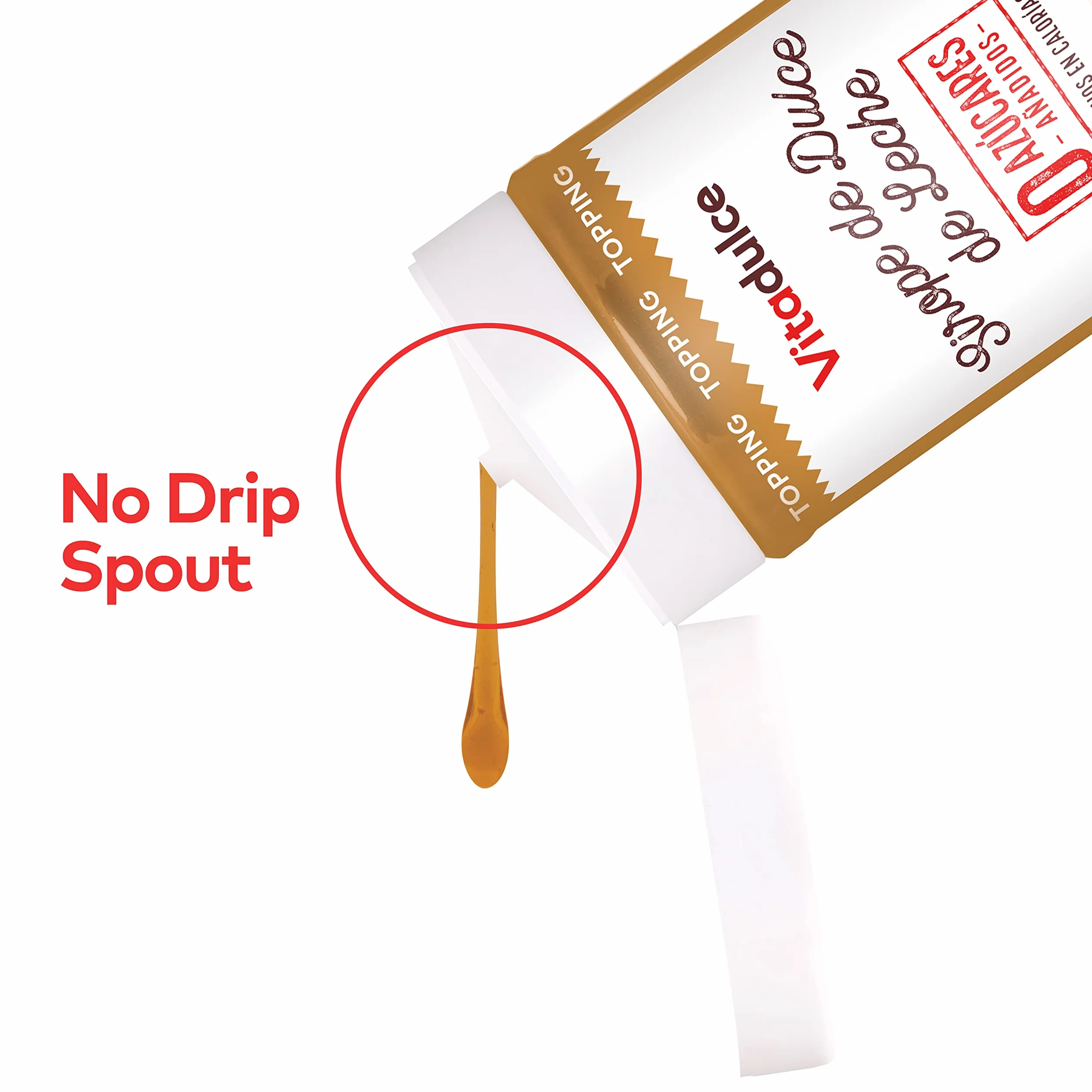 Sirope de dulce de leche sin azúcares añadidos, Topping bajo en calorías 400 gr Vitadulce