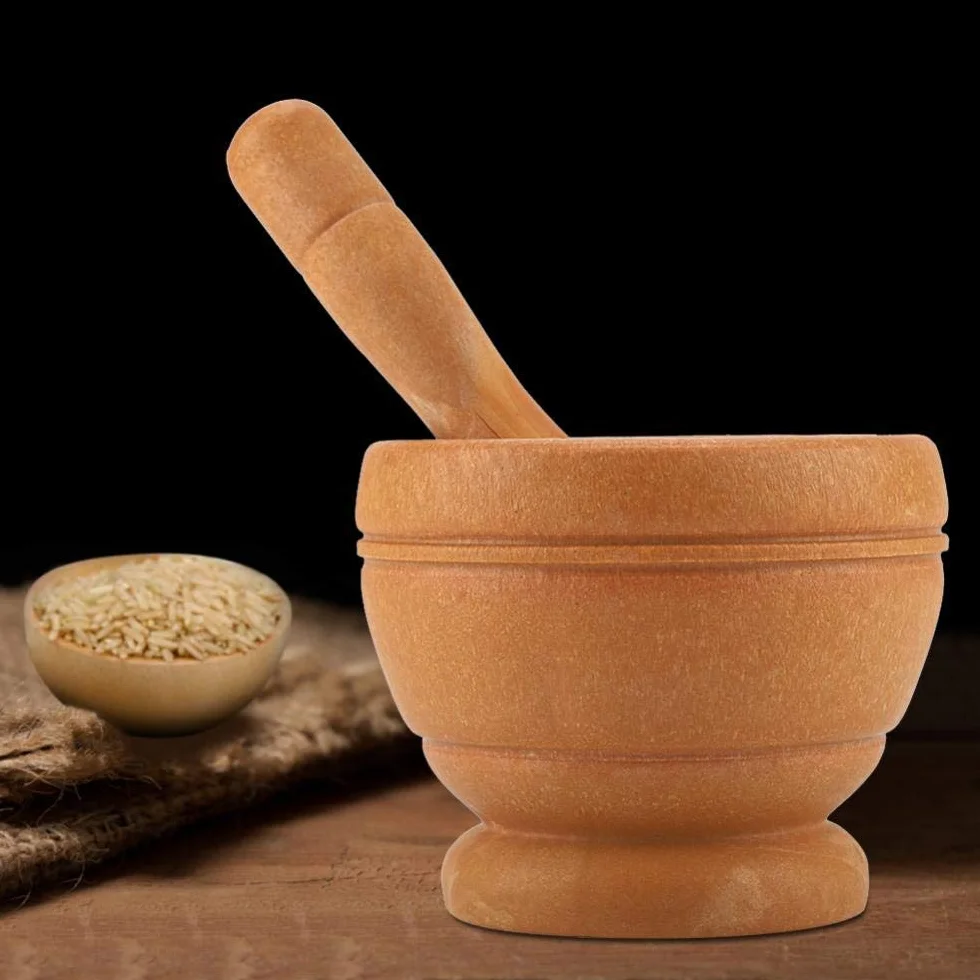 Mortero y maja de madera, mortero para especias, juego de morteros, mortero manual de cocina y maja para cocina