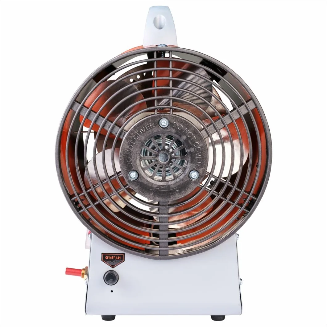 Qlima GFA1010 - Calentador de estufa de gas de aire forzado, termoventilador industrial de alta potencia, de butano o propano, encendido rápido, generador de calor instantáneo con ventilador 10 kW