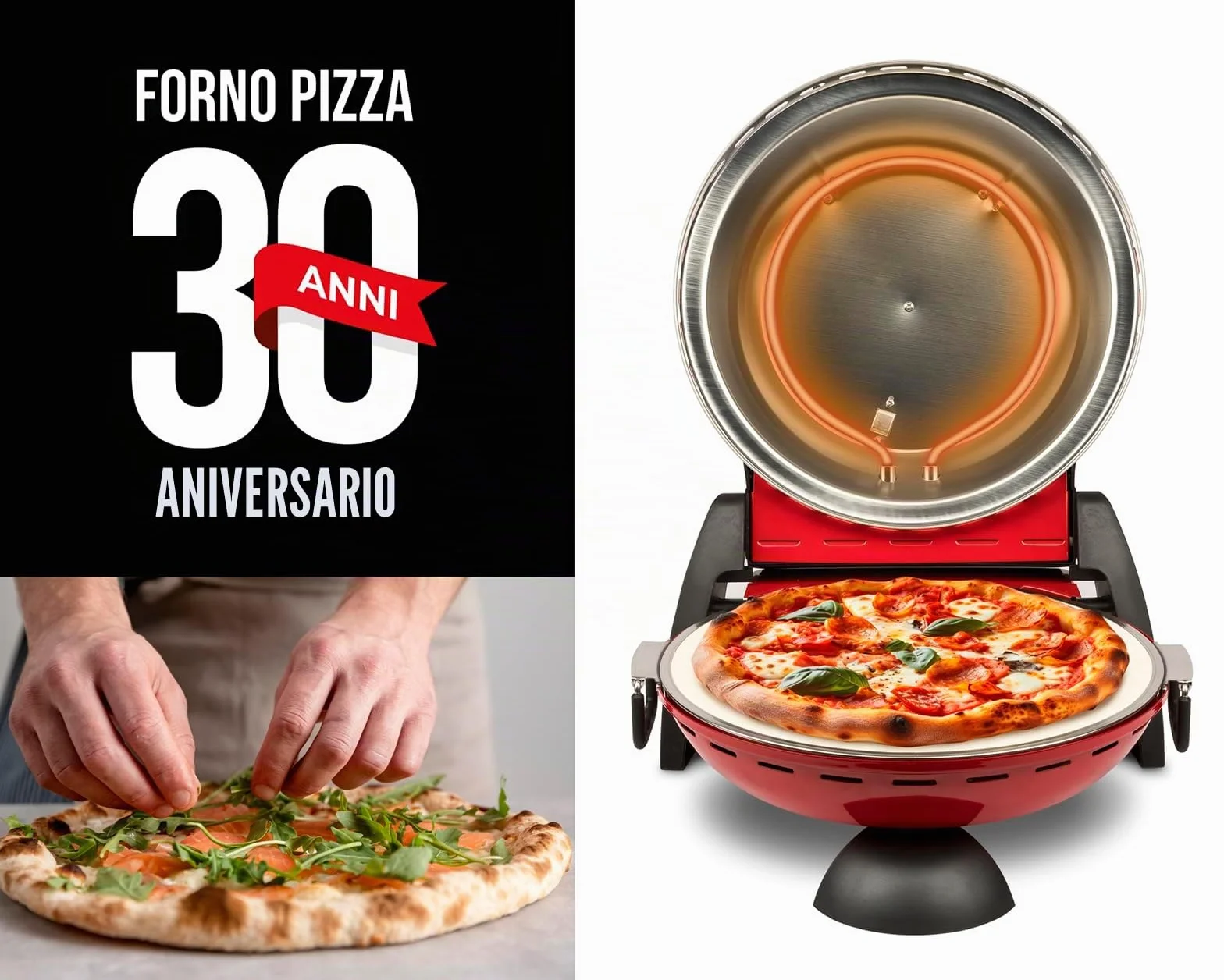 G3 Ferrari G10177 Delizia Anniversary piekarnik elektryczny do pizzy 400°C kamień 31 cm