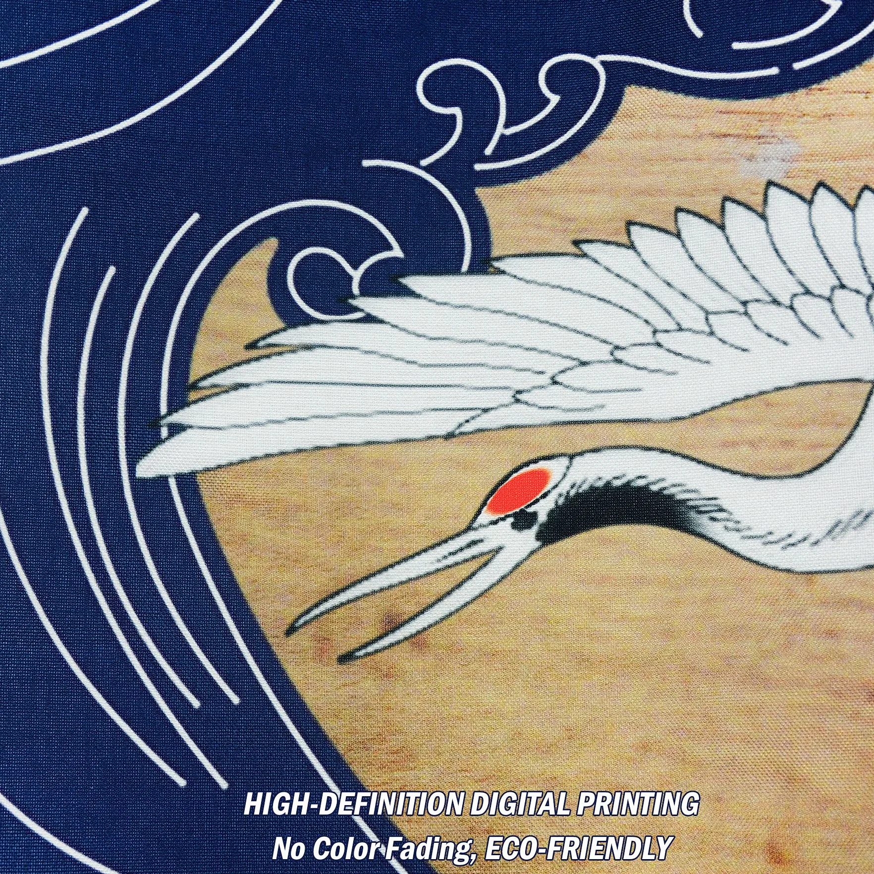 LIGICKY Cortina Retro Japonesa Noren de Lino Blanco con diseño de Ondas Azules para Ventana asiática para Colgar en la Puerta de Sushi, Cocina, decoración del hogar, 85 x 150 cm