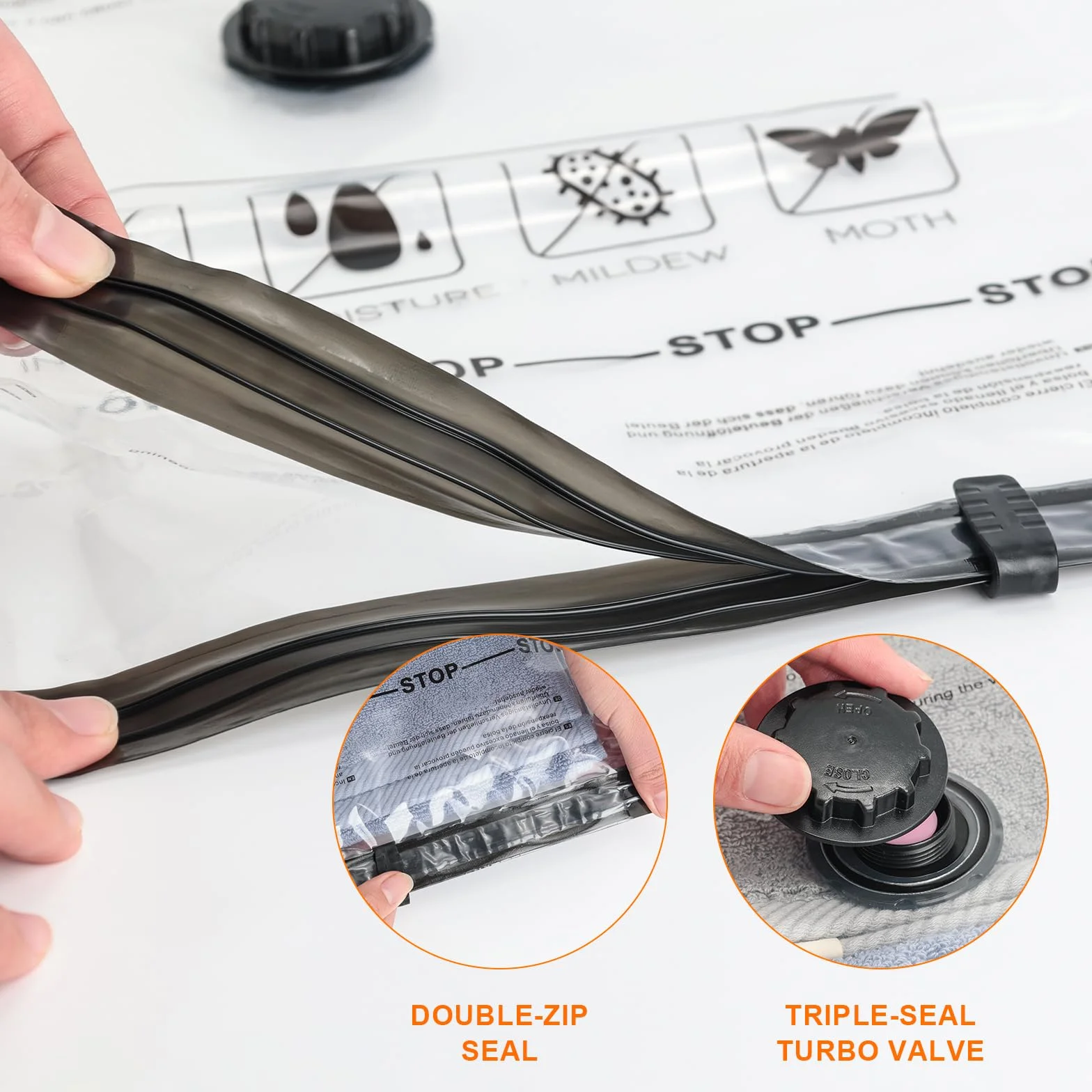 GRIFEMA GH83-8 Bolsas de Almacenamiento al Vacío 100x80 cm Reutilizable