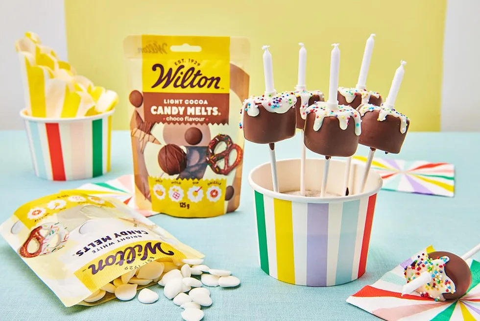 Wilton Candy Melts Azul Claro 125 g Caramelos para Derretir Dulce Cremoso para Moldear Sumergir Decorar Cake Pops Tartas Postres