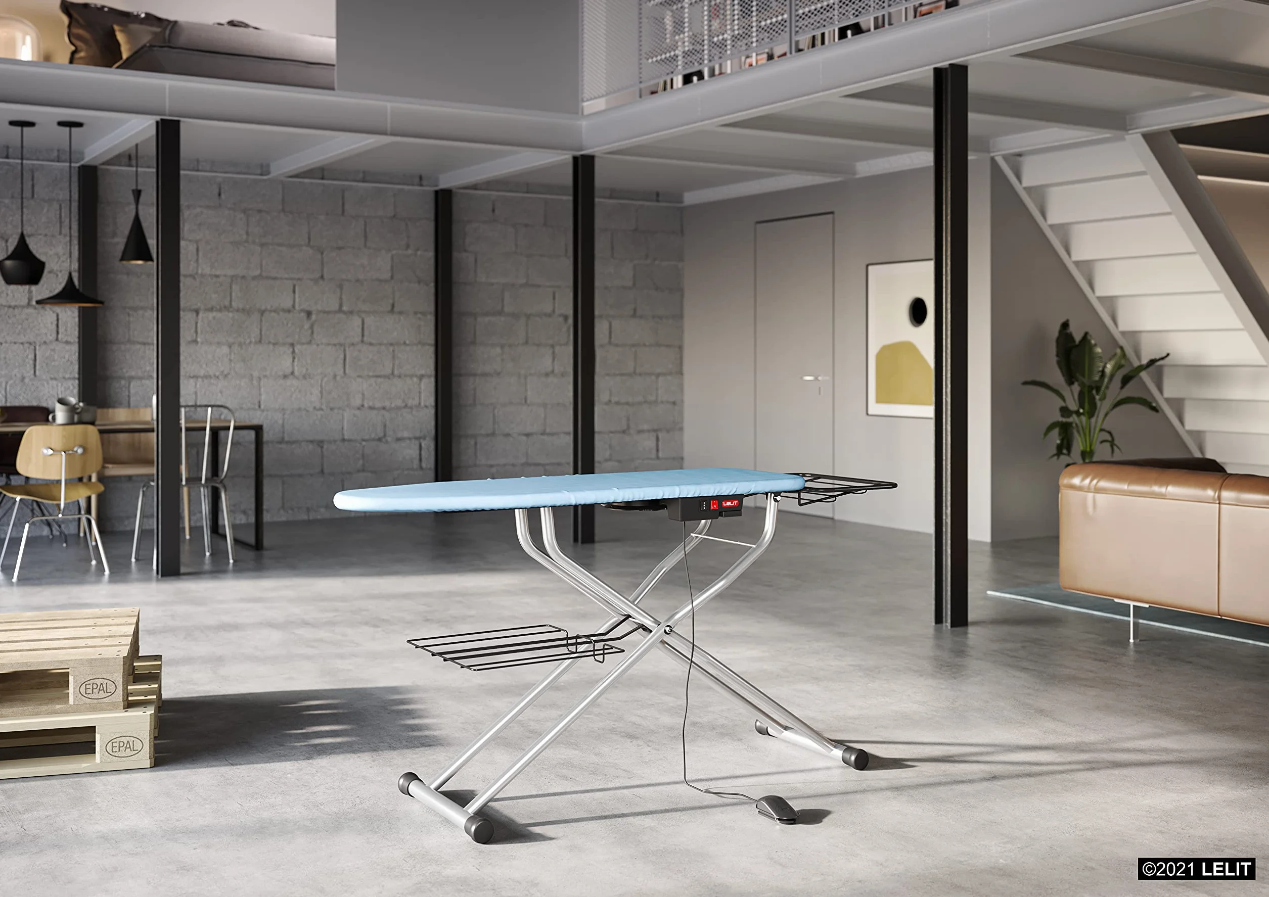 Carla, Tabla de Planchar con Superficie calentada, Funciones aspirante y soplante con Pedal de Control