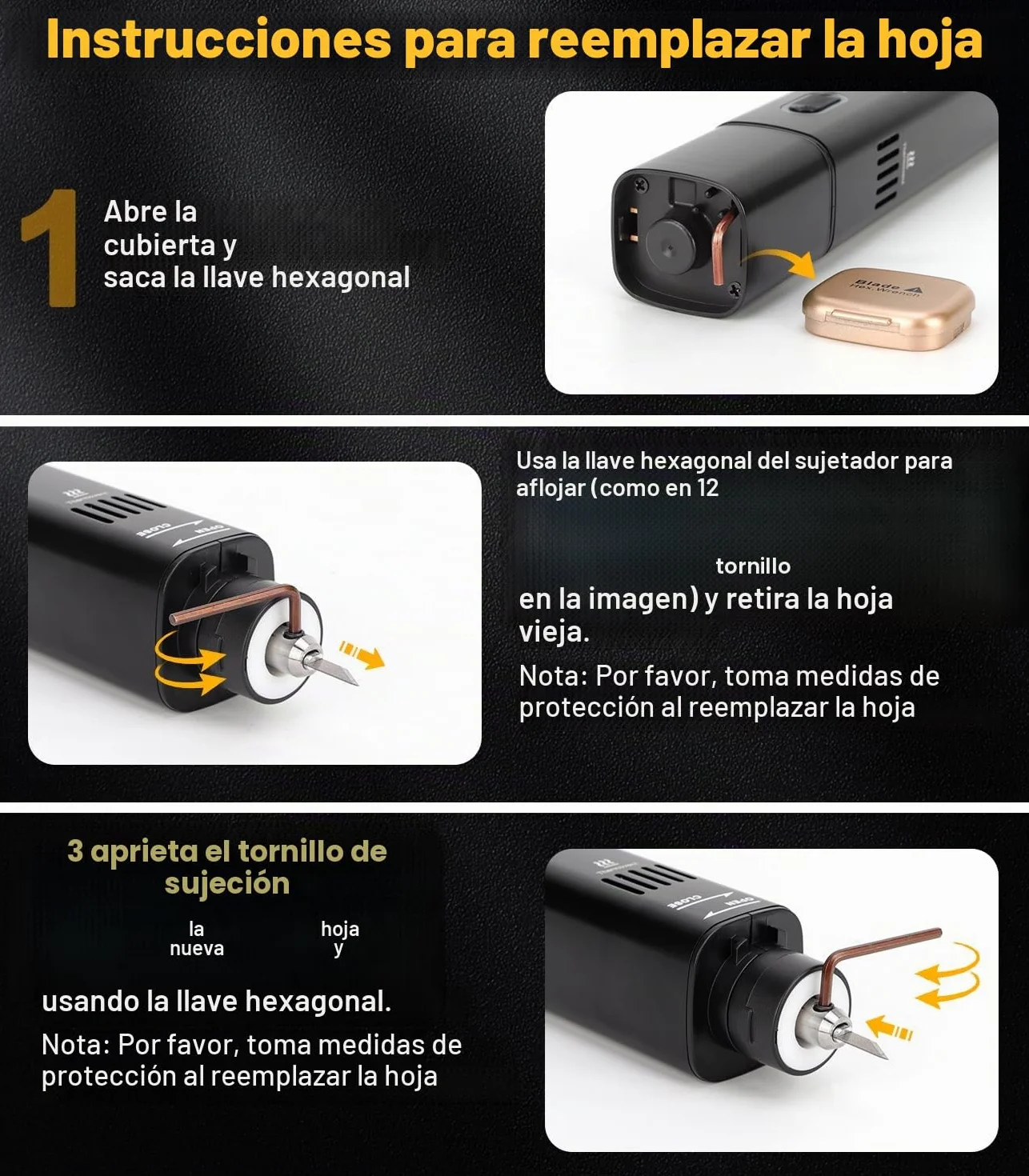 Cuchillo cortador ultrasónico de 40 kHz: cuchillo ultrasónico de mano de 35 W con 50 cuchillas de repuesto y visualización OLED, cuchillo sónico para modelos impresos en 3D, plástico